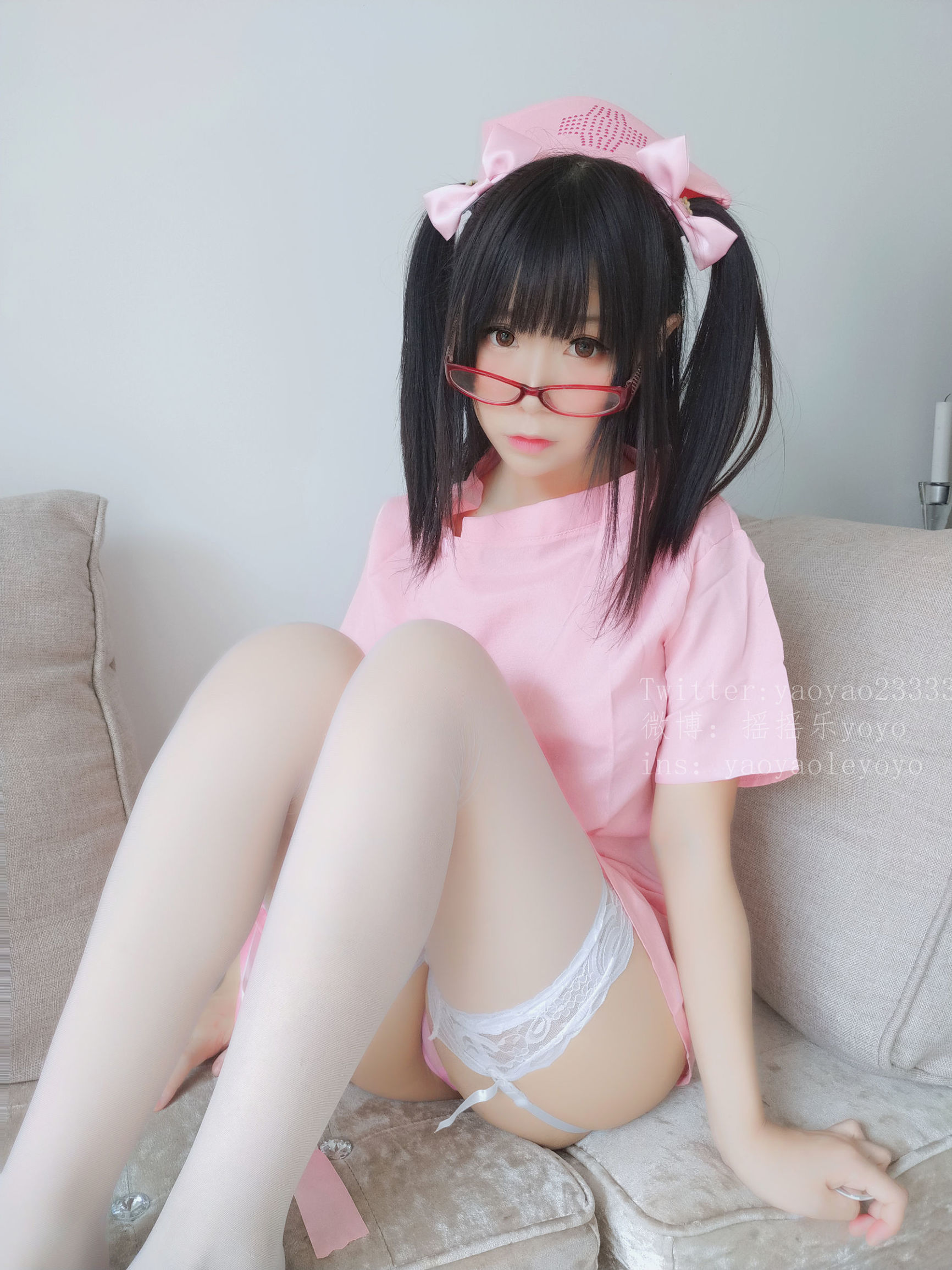 萌妹子科瑟搖搖樂悠悠 可愛粉色護士