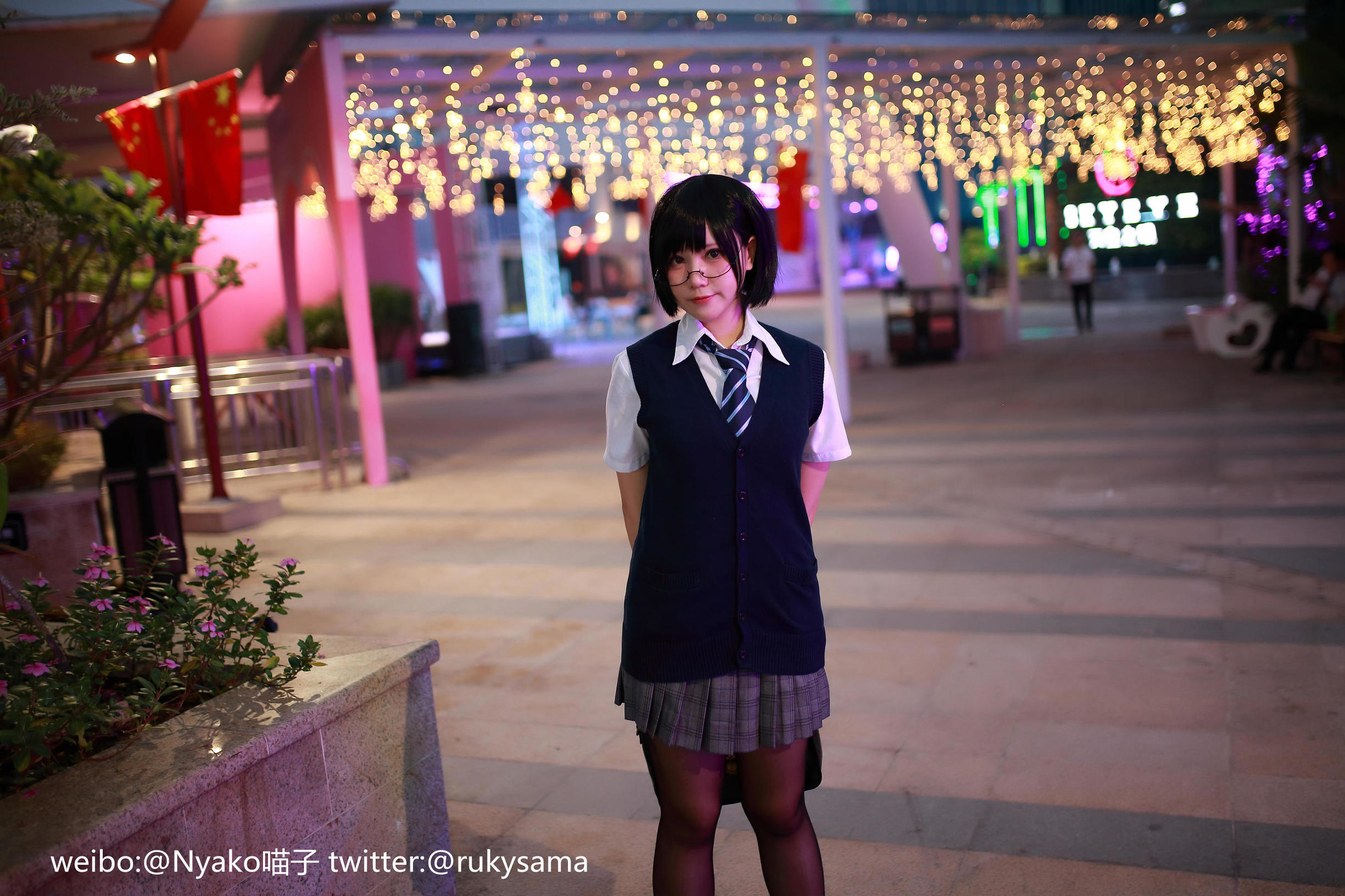 Cute Girl Nyako Meowko High School Student 02