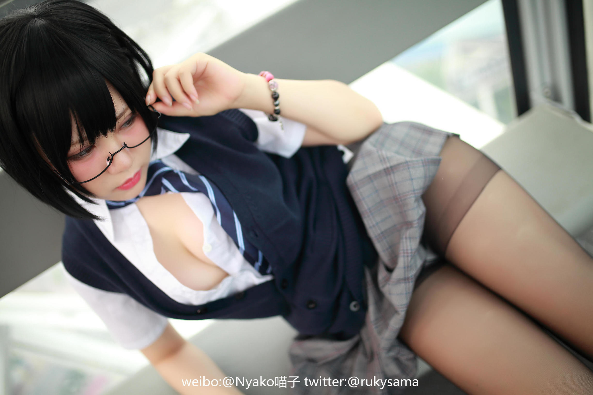 Cute Girl Nyako Meowko High School Student 02