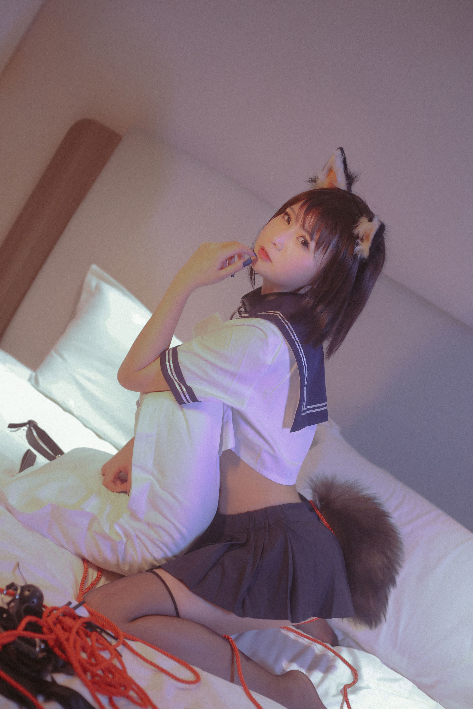 Moe Mei là Qing Shui, mèo tai điều giáo.
