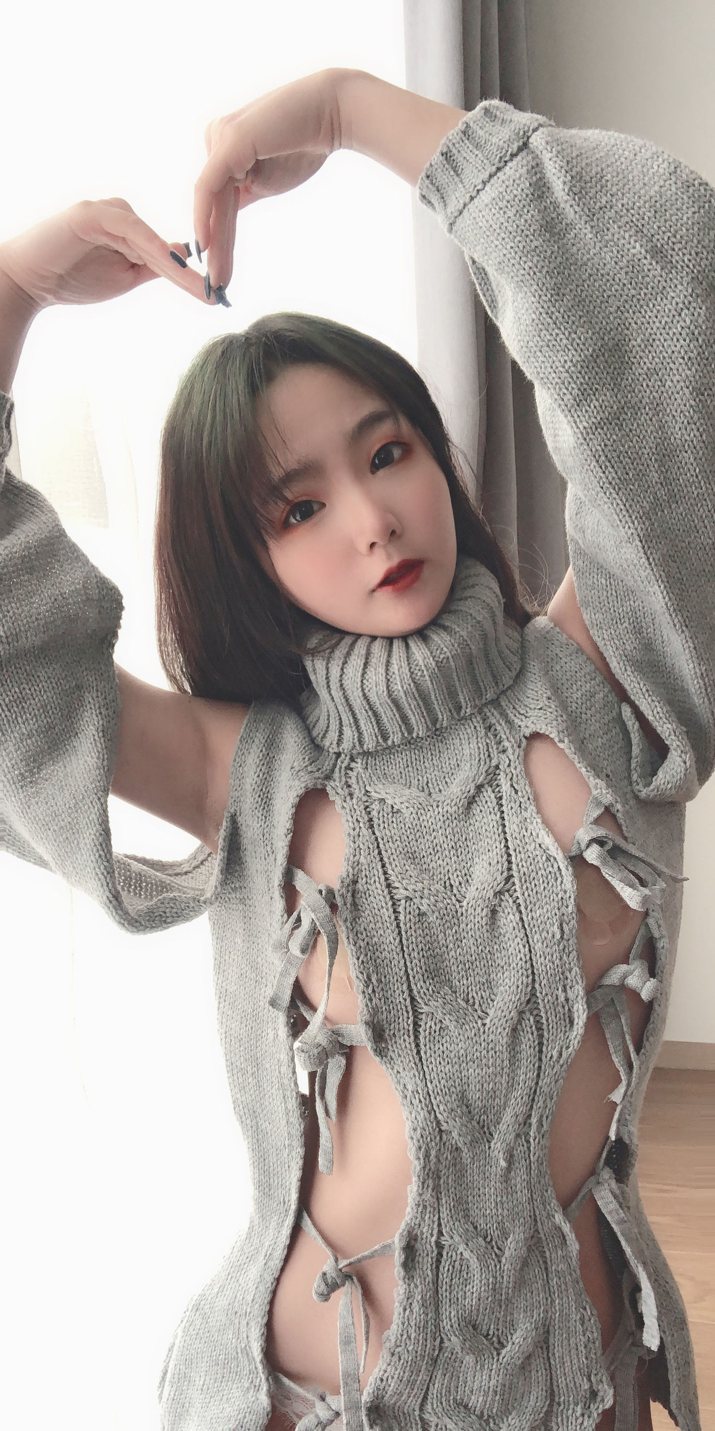 멍메이는 청수 백리스 스웨터