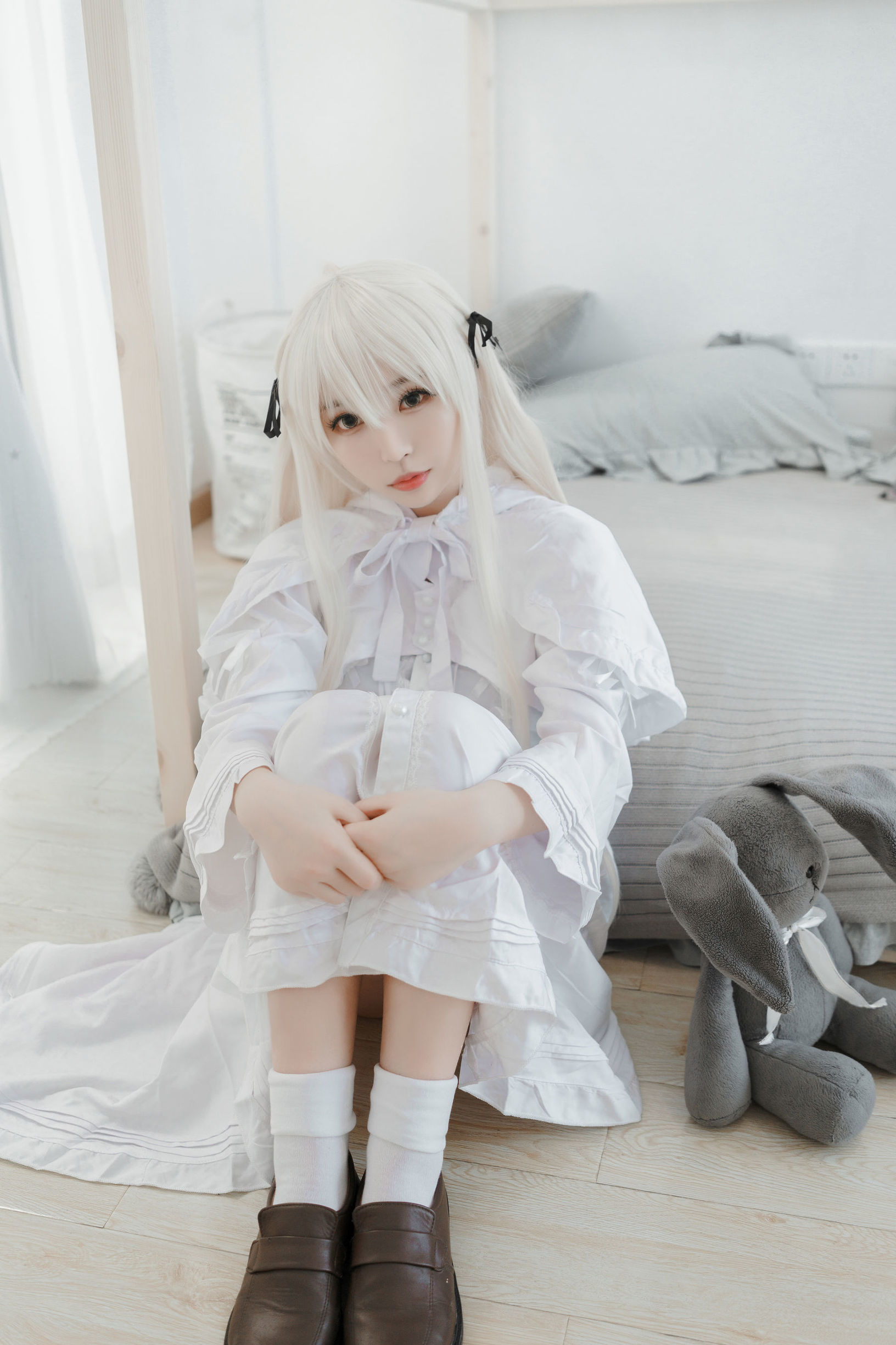 Meng Mei Bai Yi Zi Jiao Zhu White Skirt