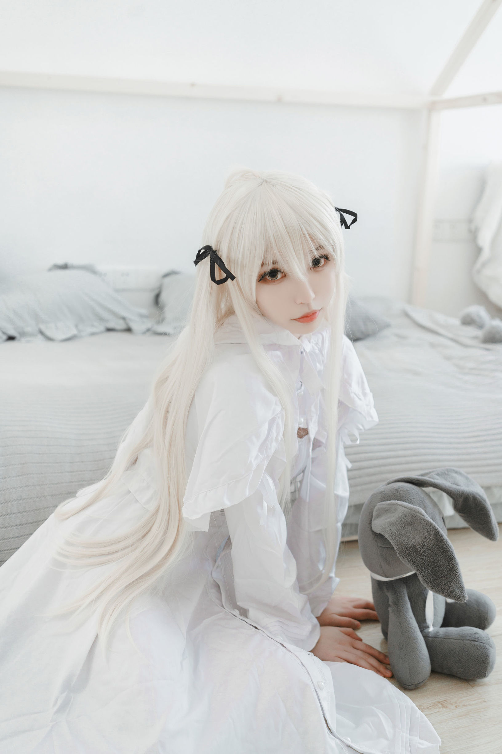 Meng Mei Bai Yi Zi Jiao Zhu White Skirt