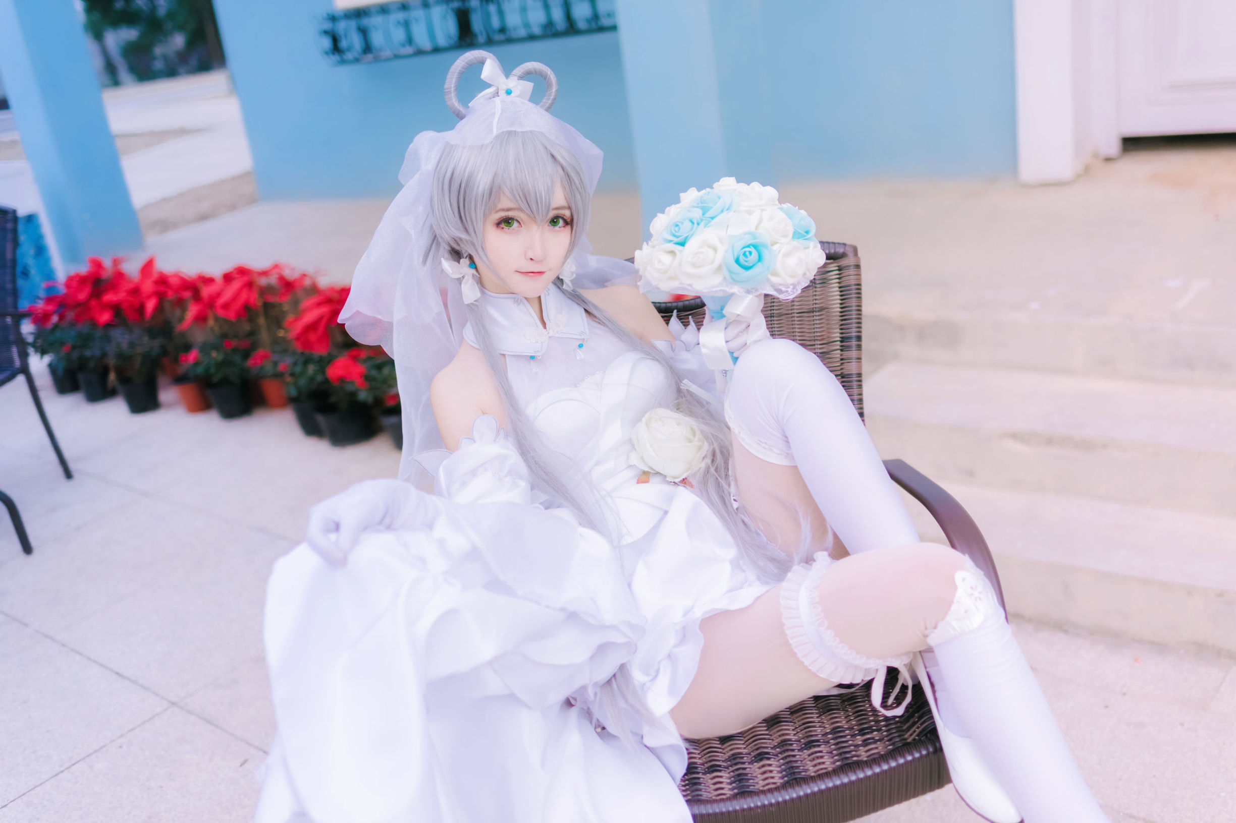 萌寵博主yui金魚 洛天依婚紗