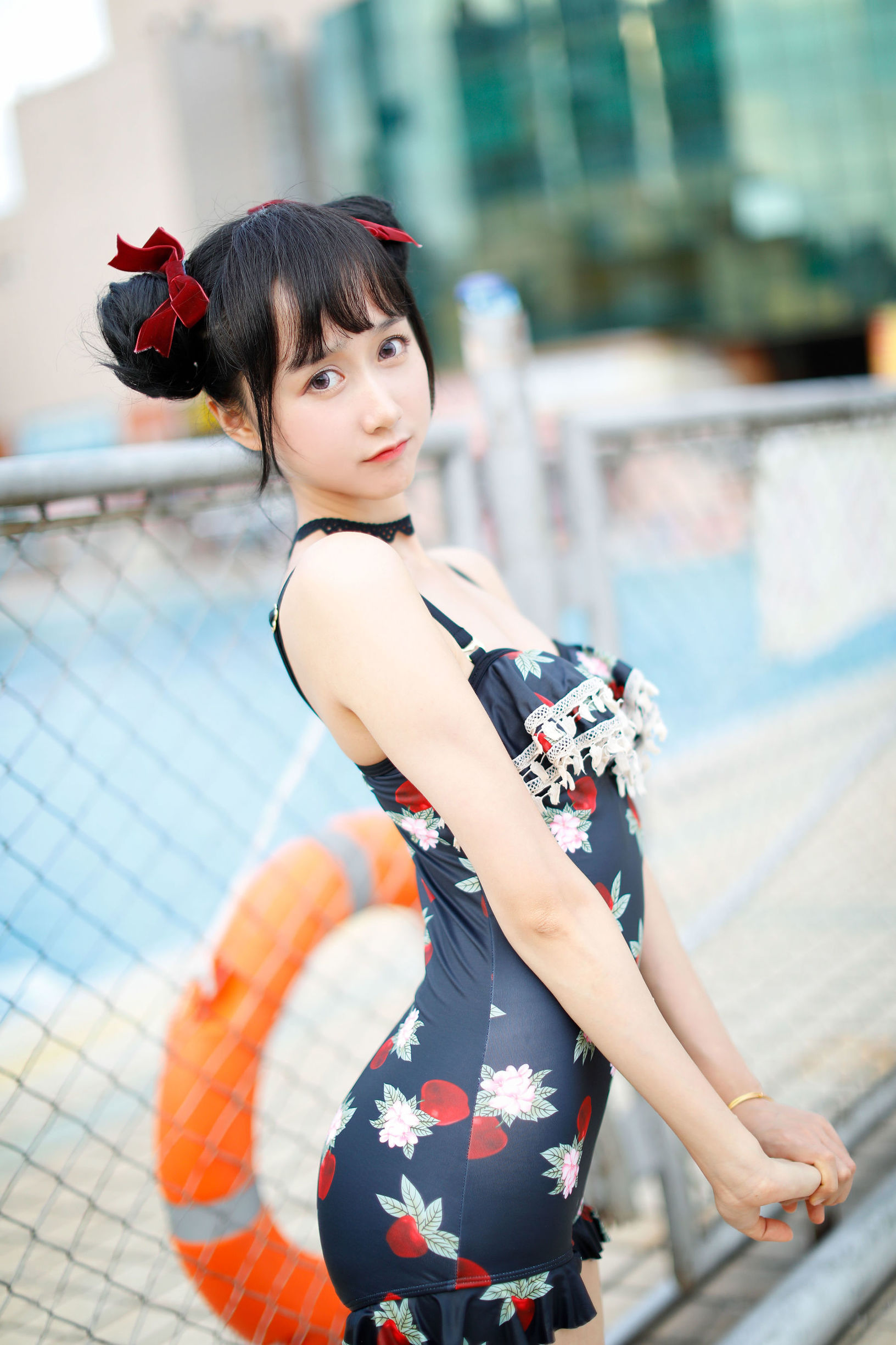 Cô nàng kiểu moe Mộc Miên Miên OwO Áo tắm dâu tây