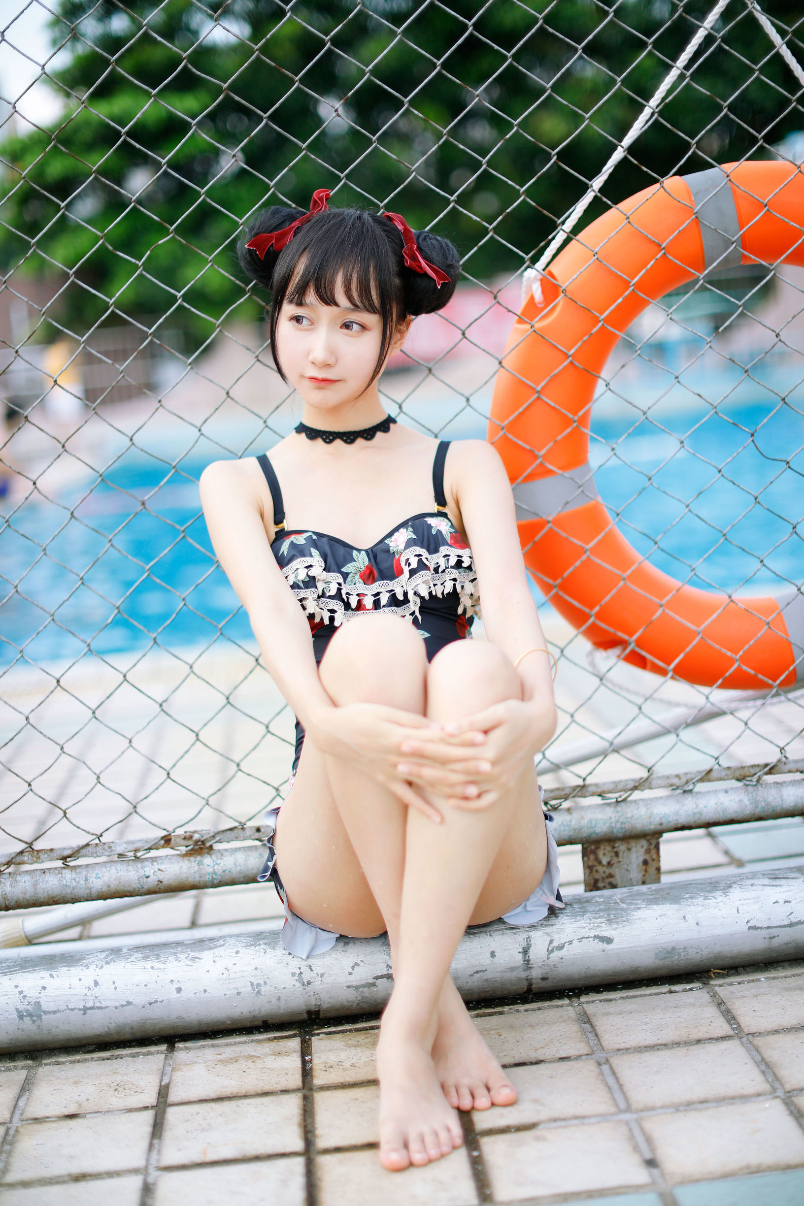 Cô nàng kiểu moe Mộc Miên Miên OwO Áo tắm dâu tây