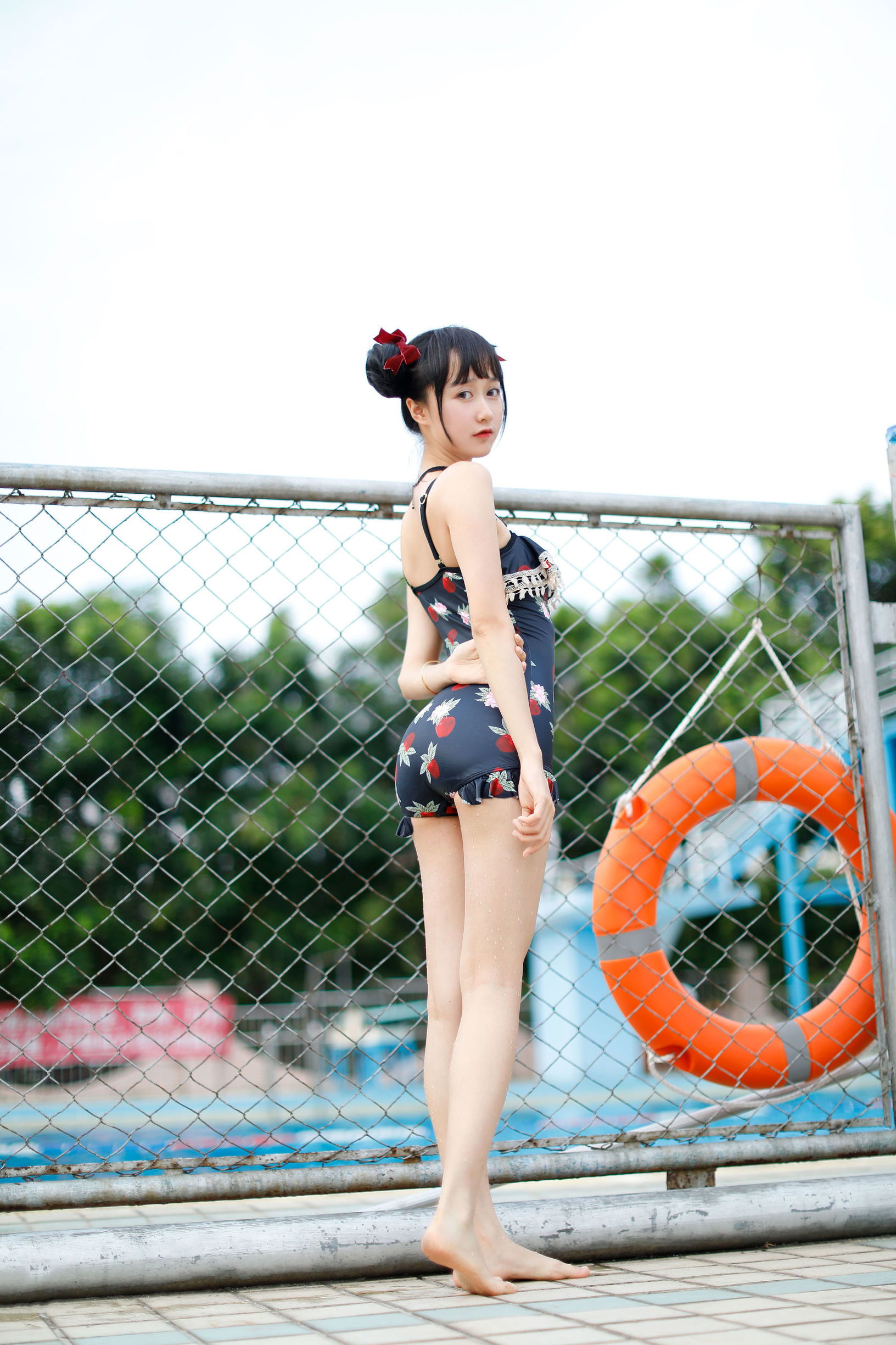 Cô nàng kiểu moe Mộc Miên Miên OwO Áo tắm dâu tây