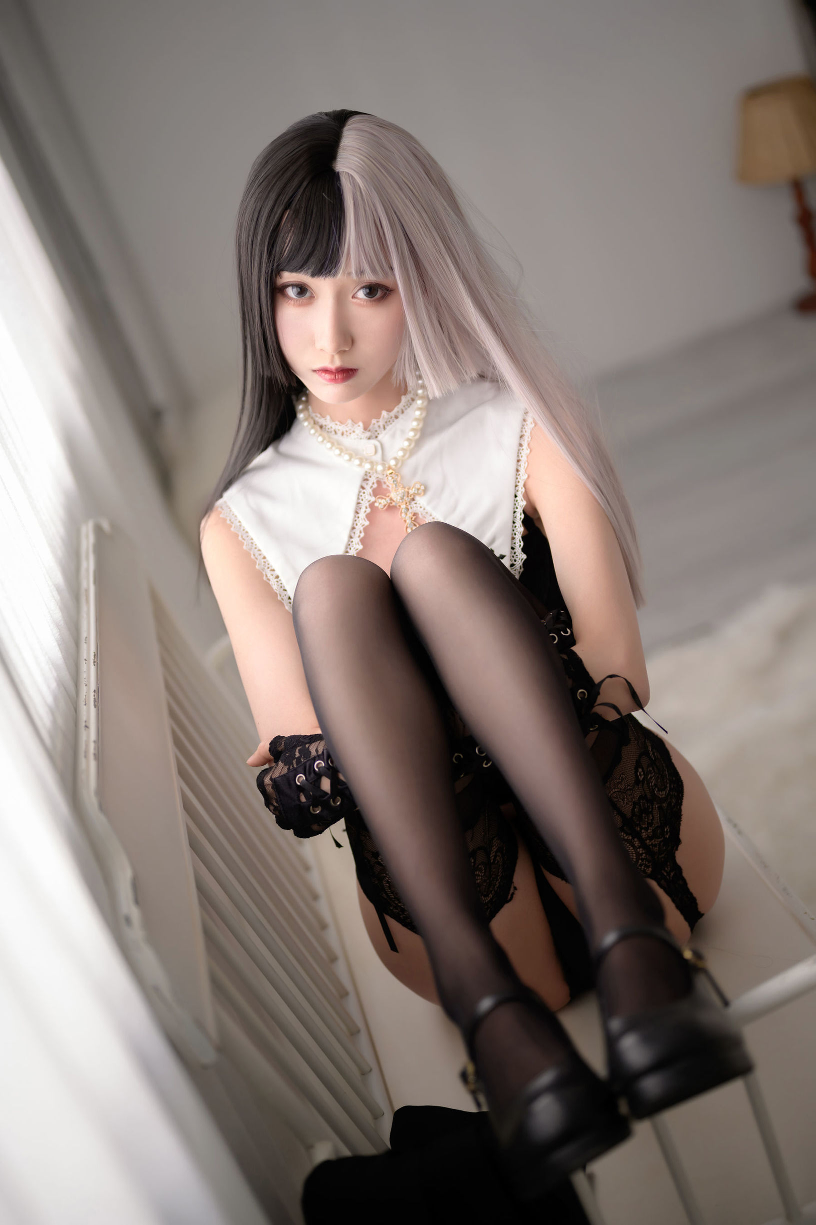 สไตล์โมเอะ น้องสาว มู่เมี่ยนเมี่ยน OwO นางชีดำขาว