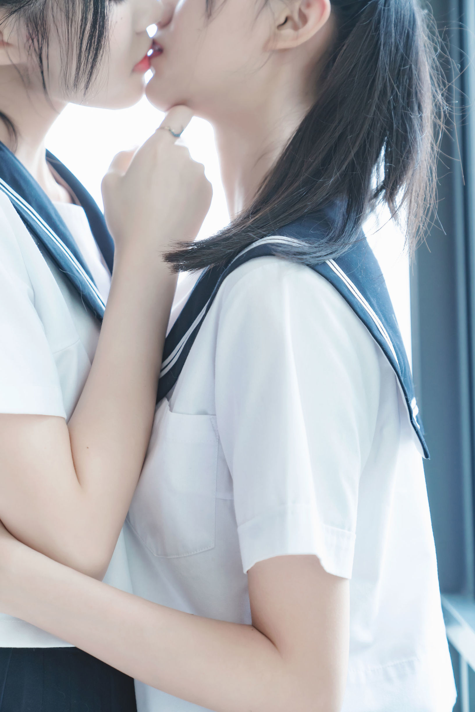 Chị gái kiểu moe Mộc Miên Miên OwO & Sakura Tao Meow Cô ấy (đồng phục × đồng phục)