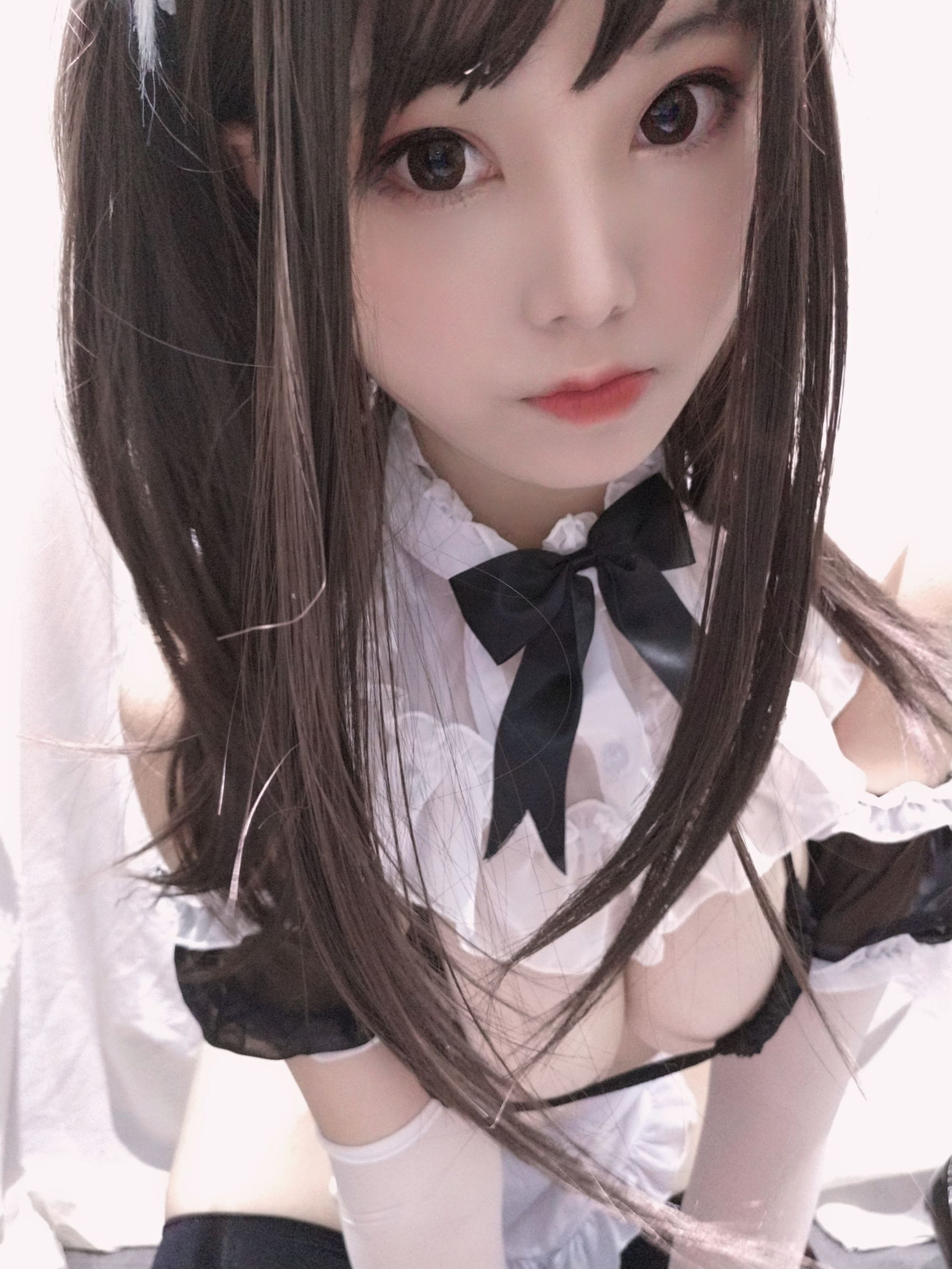 萌系小姐姐蜜汁貓裘 黑白女僕