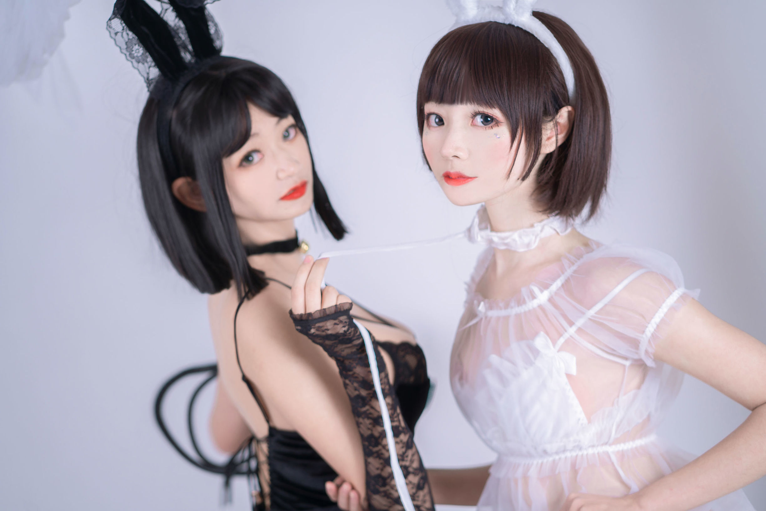 薄墨錦狐&三笑 黑白兔子私房百合