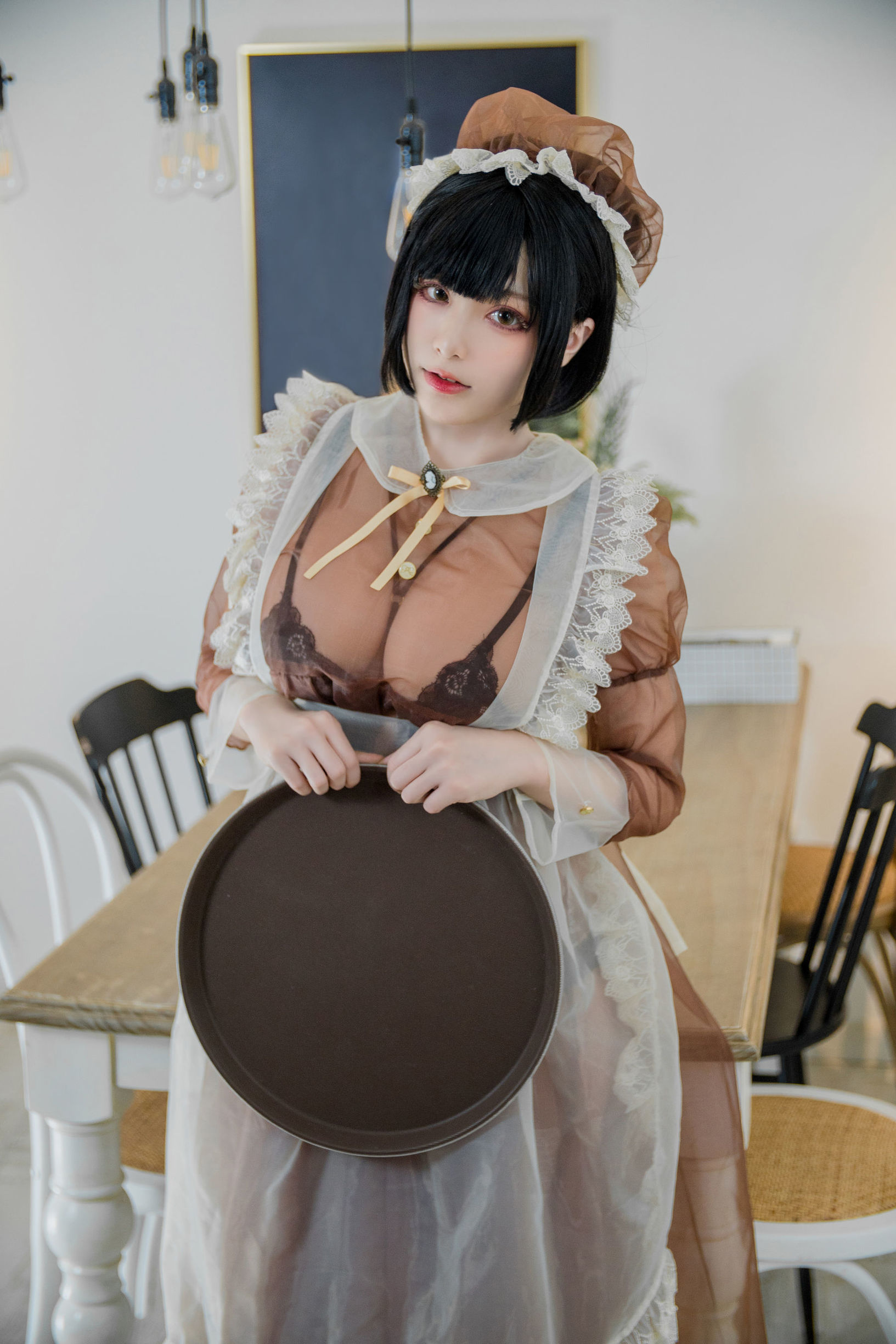 起司塊Wii寫真 棕色透明裝女僕