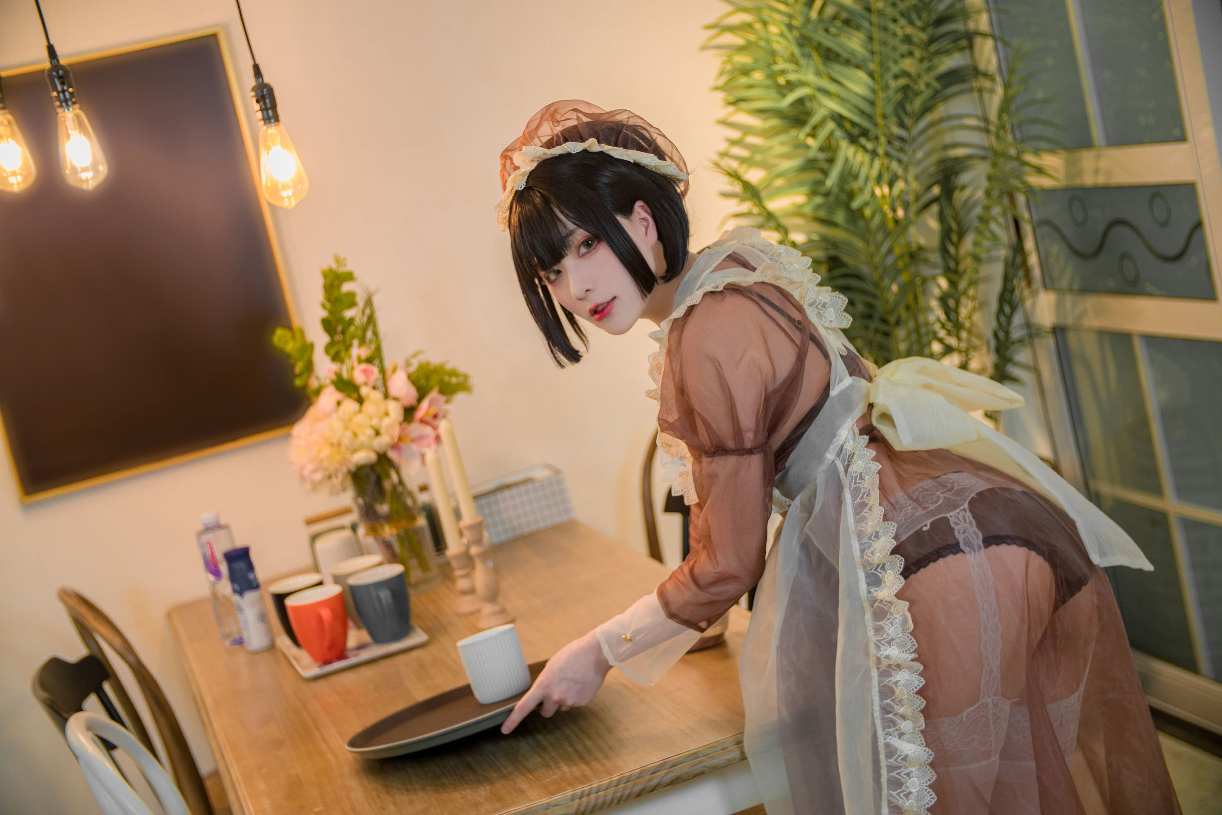 起司塊Wii寫真 棕色透明裝女僕