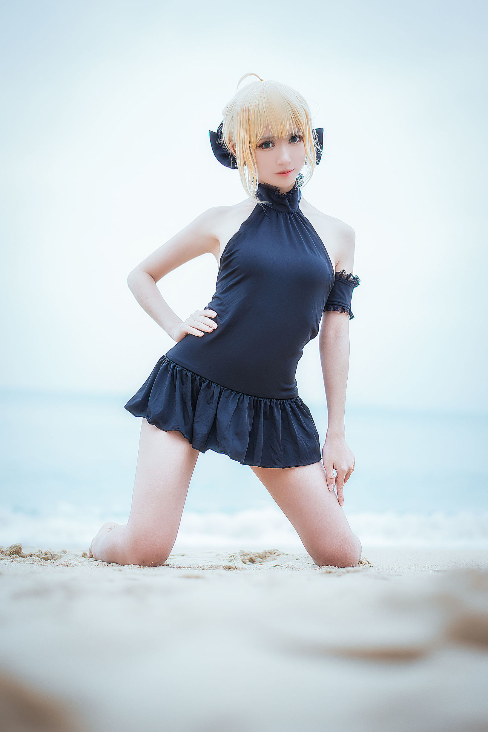 超人氣 Coser 鰻魚霏兒 騎士王 海邊