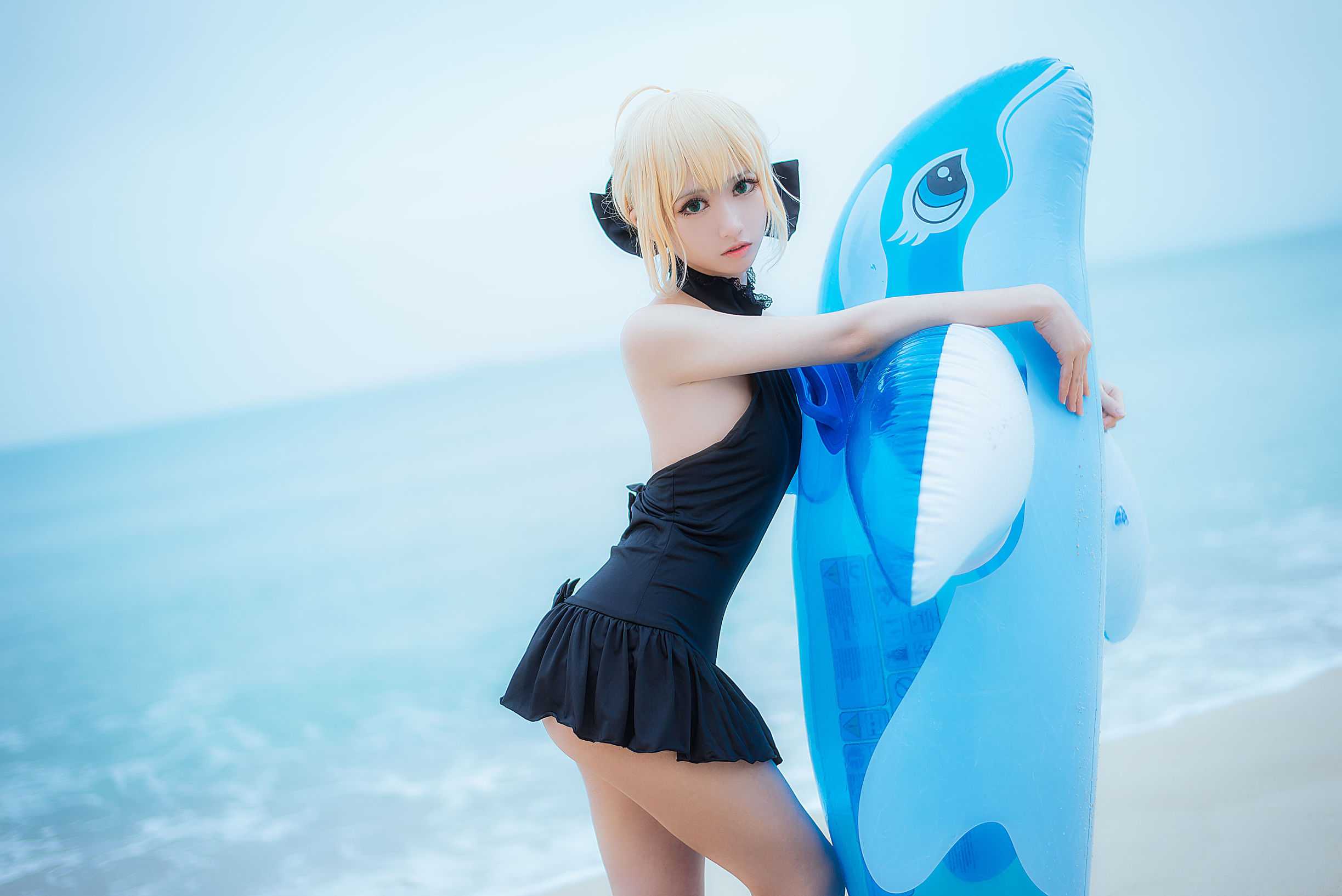 超人氣 Coser 鰻魚霏兒 騎士王 海邊