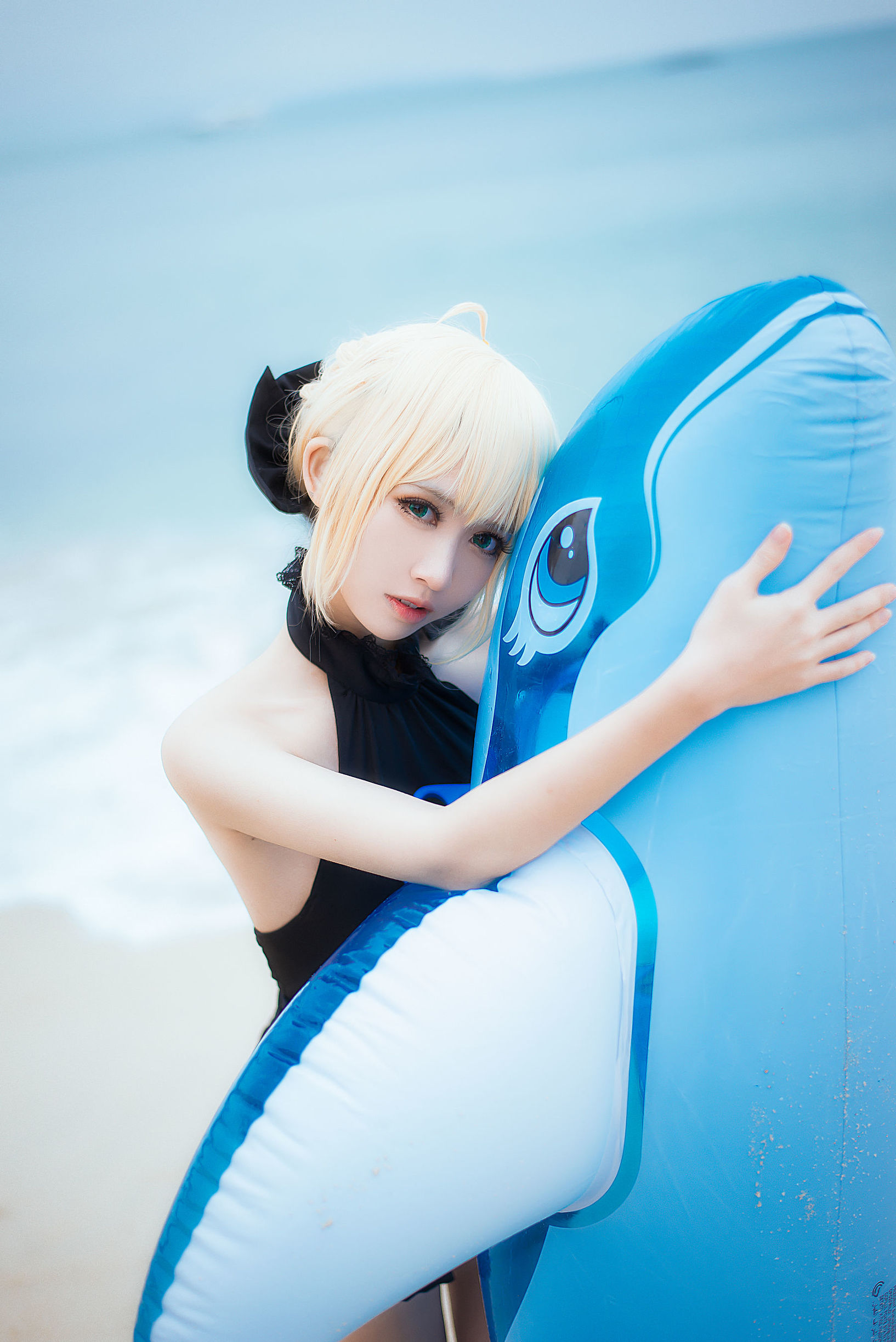 超人氣 Coser 鰻魚霏兒 騎士王 海邊