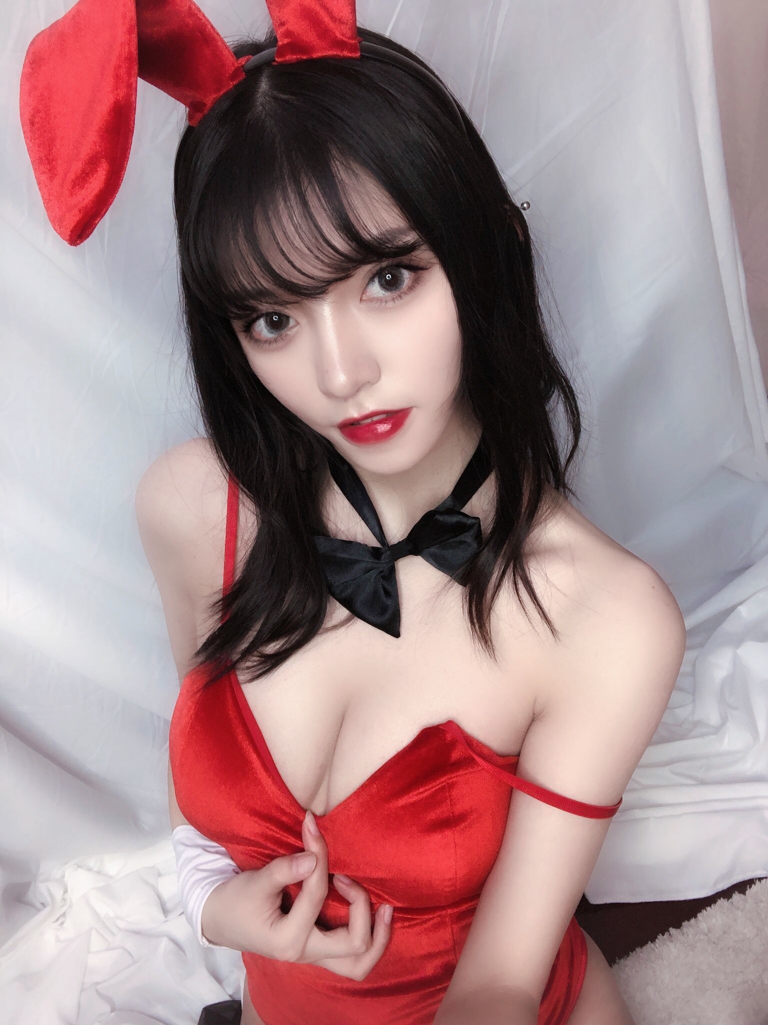 Minh Minh Kizami Đỏ Nhung Thỏ Nữ Lang
