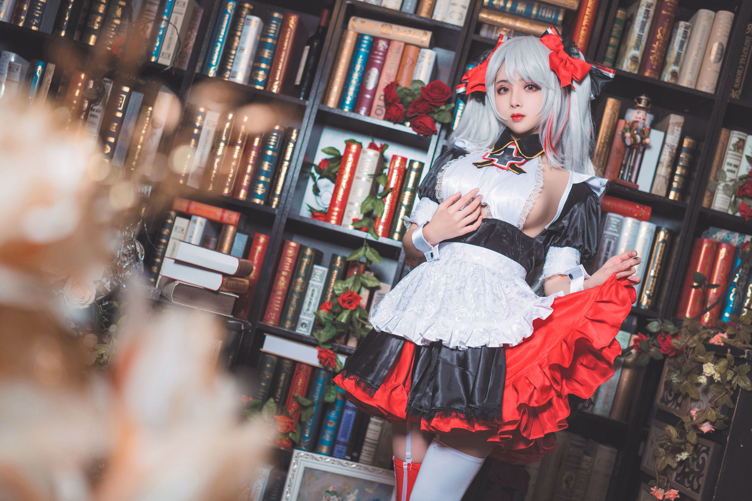コスプレの福利 Riokoりょうりょう子 欧根メイド