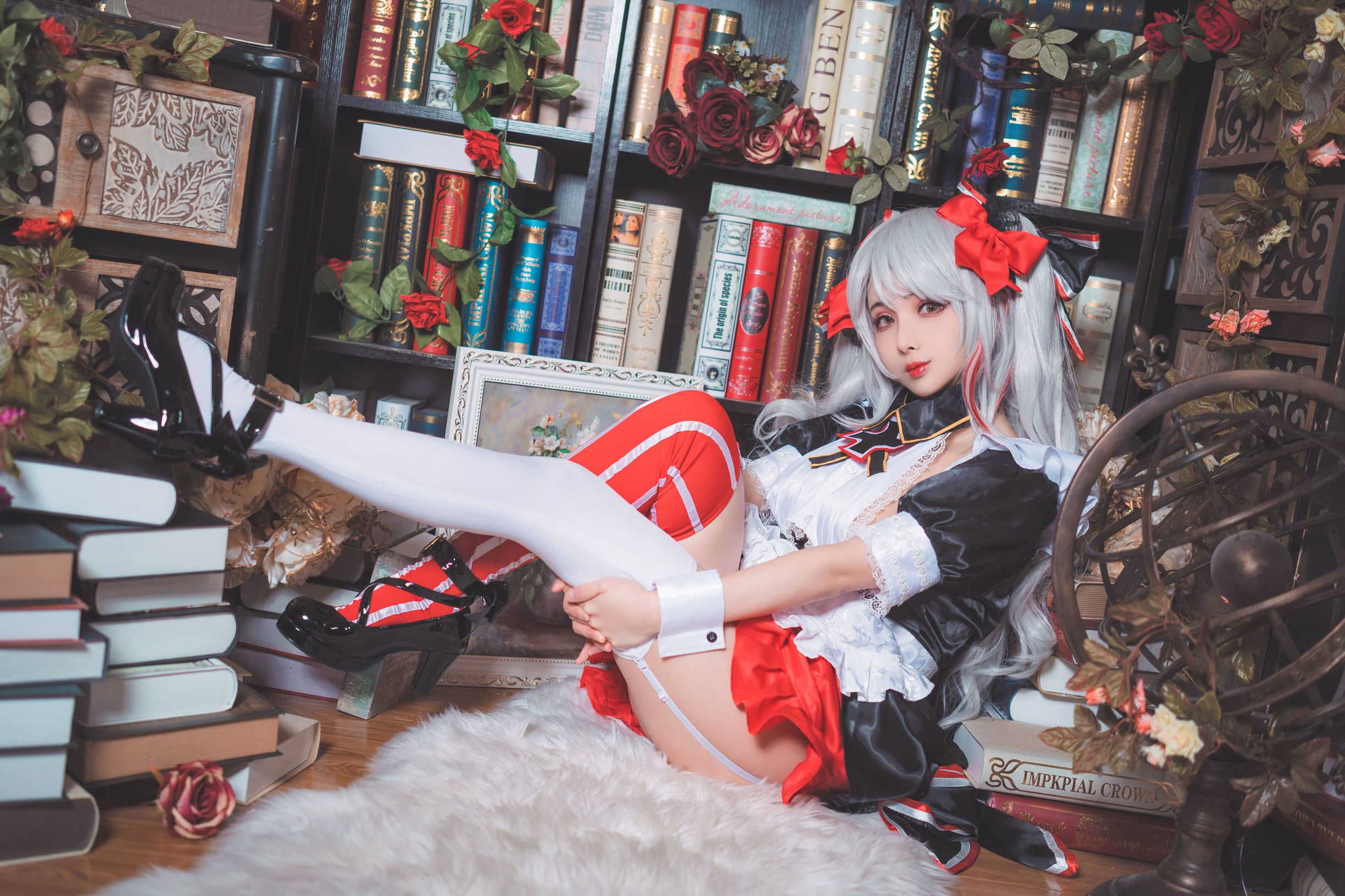 コスプレの福利 Riokoりょうりょう子 欧根メイド