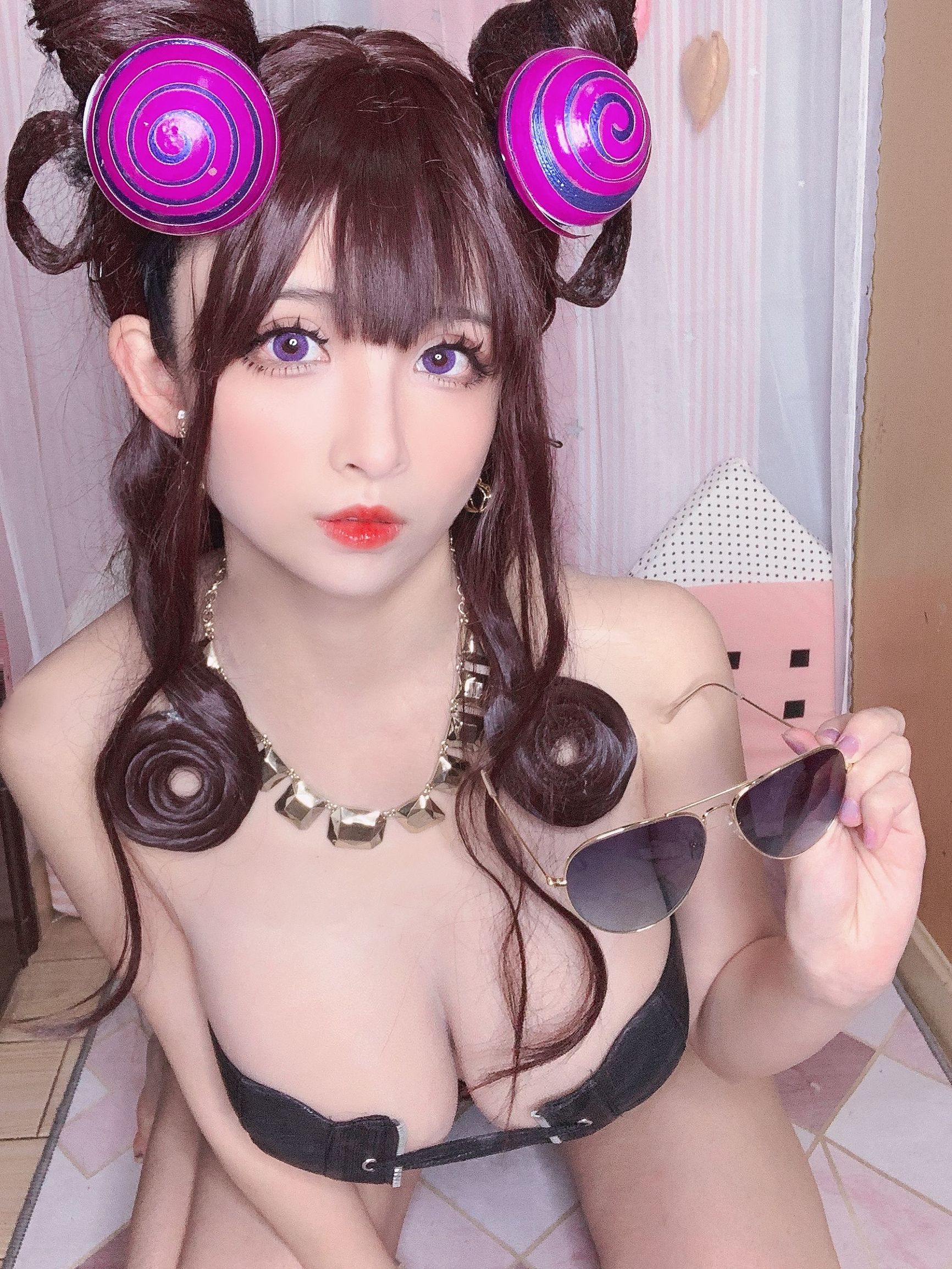 COS福利里奧科涼涼子 紫式部泳裝