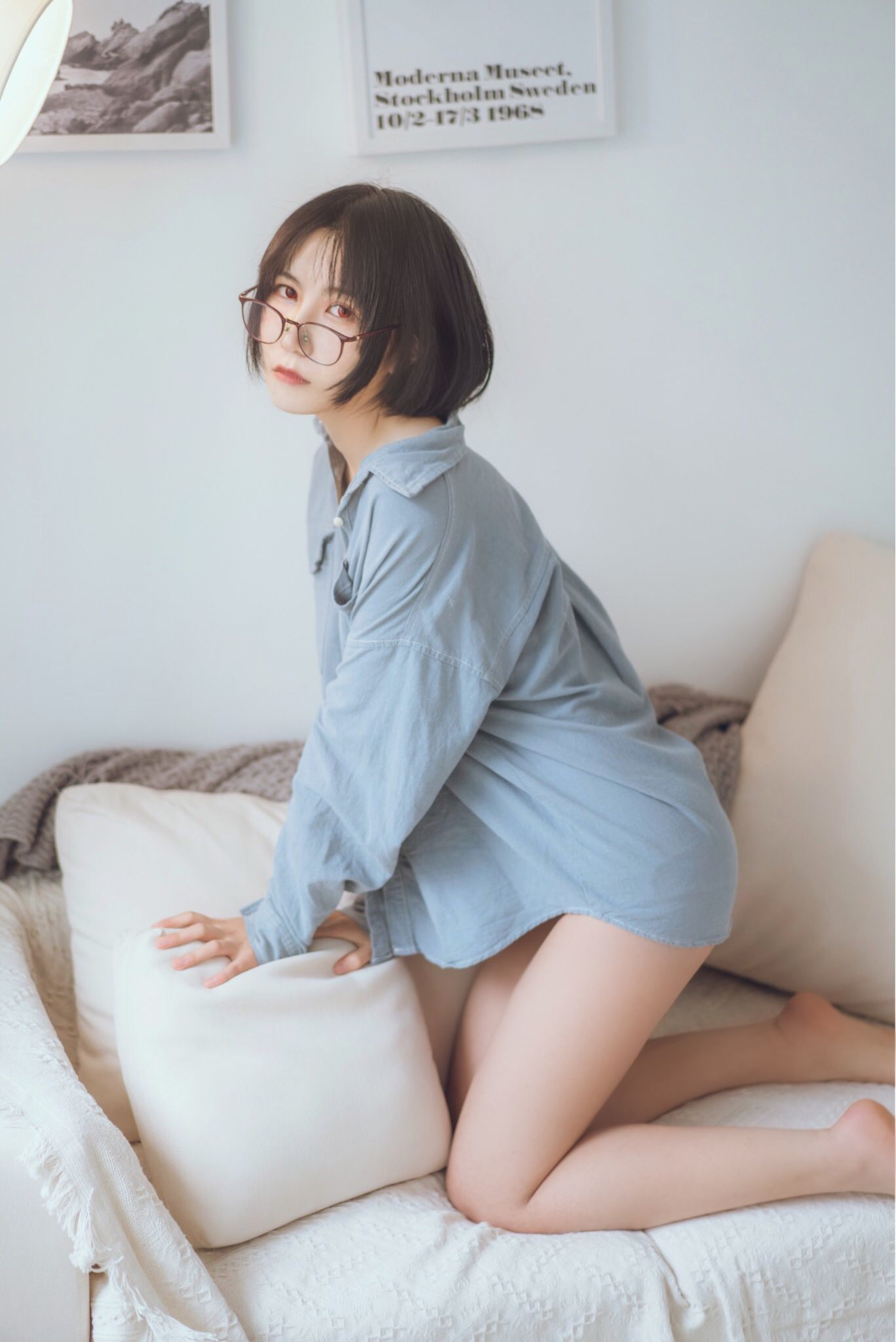 COSER Beautiful Zhuyue Su Blue Shirt