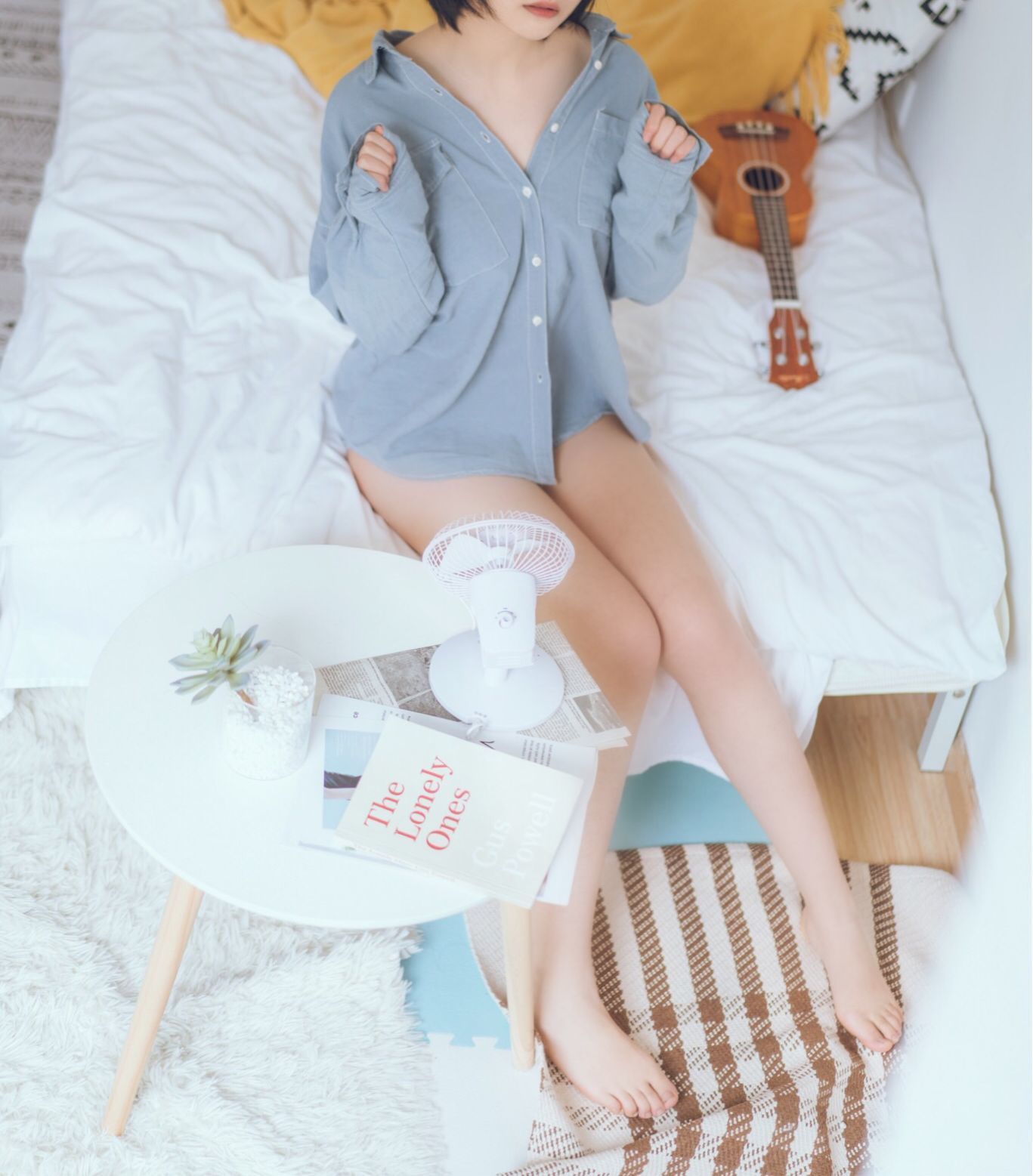 COSER Beautiful Zhuyue Su Blue Shirt
