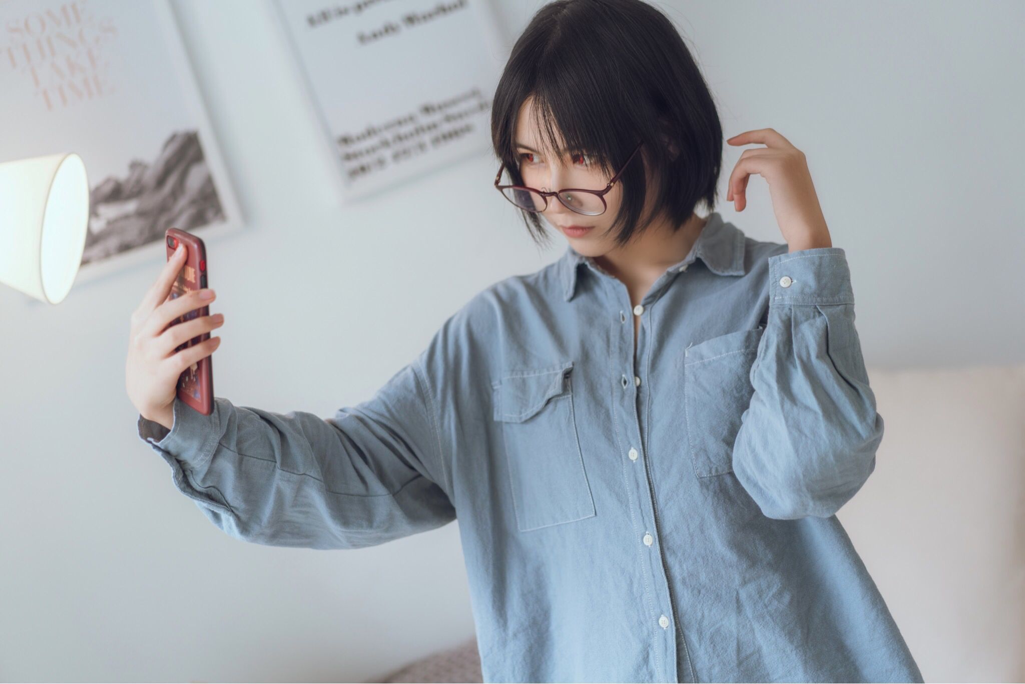 COSER Beautiful Zhuyue Su Blue Shirt