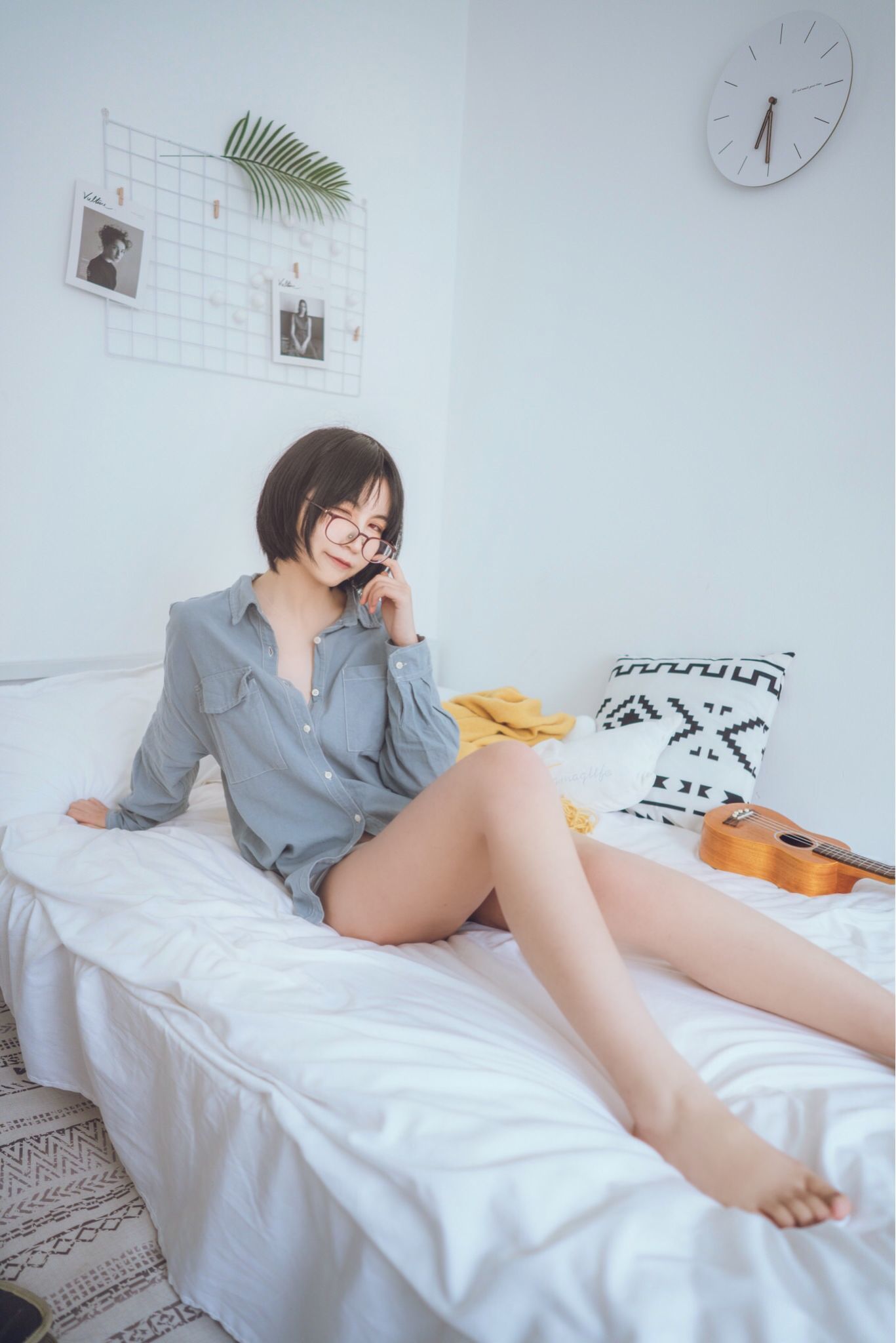 COSER Beautiful Zhuyue Su Blue Shirt