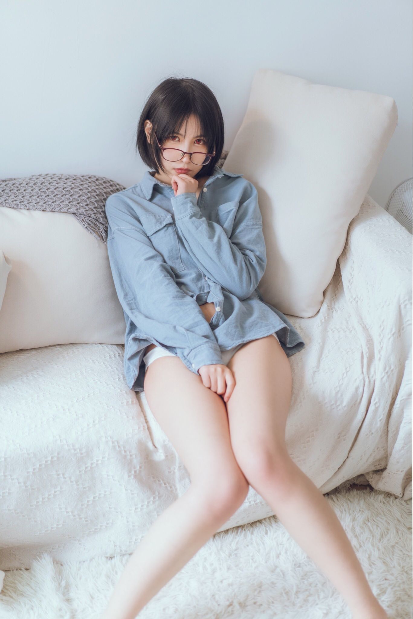COSER Beautiful Zhuyue Su Blue Shirt