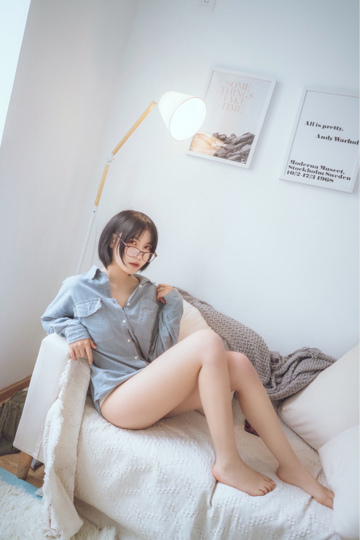 COSER Beautiful Zhuyue Su Blue Shirt