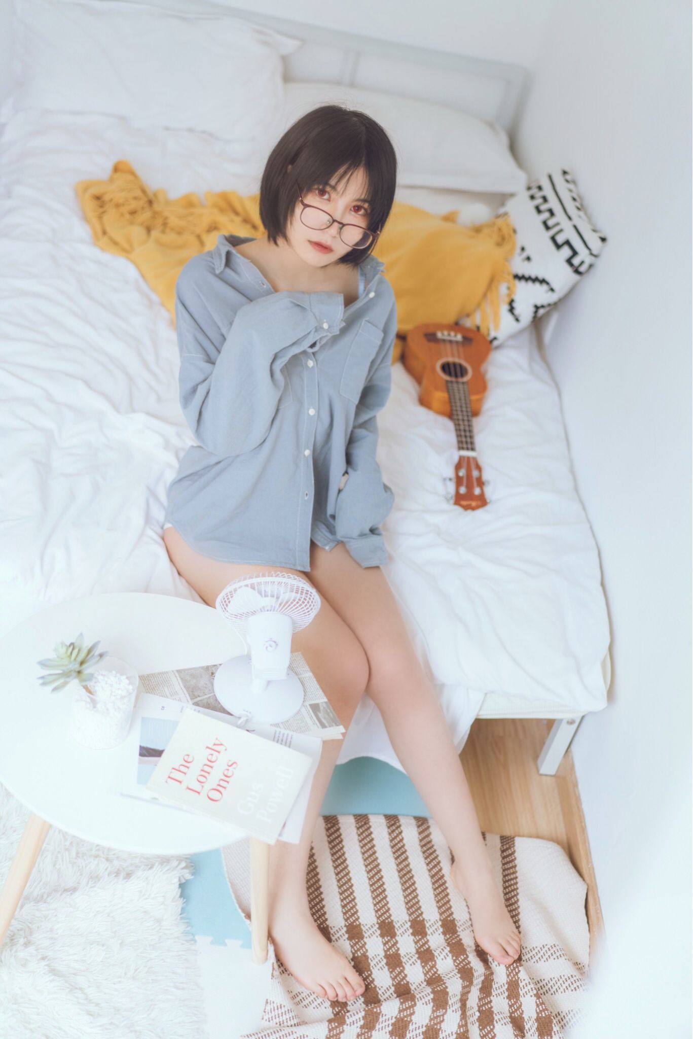 COSER Beautiful Zhuyue Su Blue Shirt