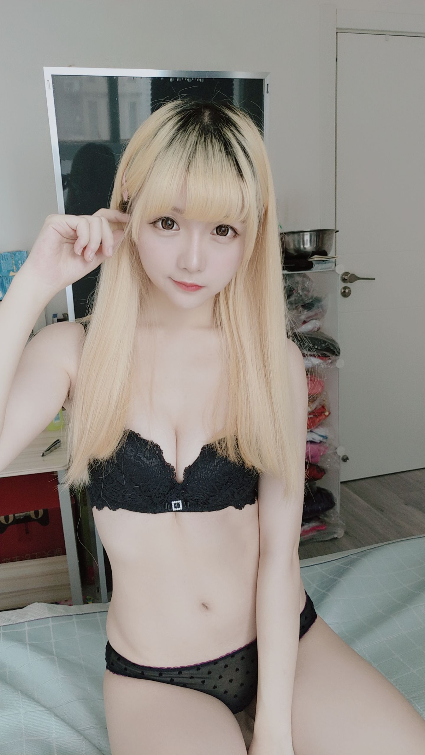 コーサーお嬢さん星のちち JKチェックスカート