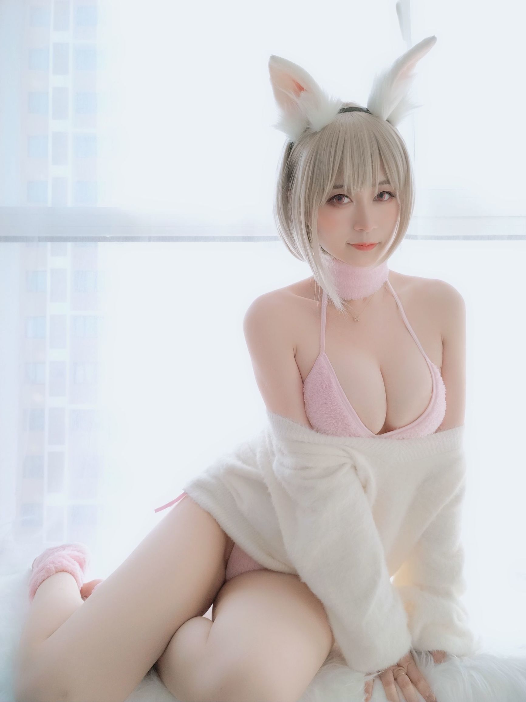 コーサーお姉さん白銀 小さな白い兎