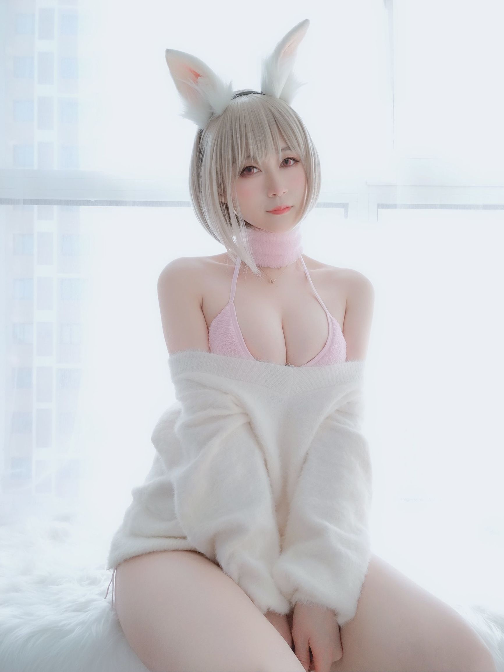 コーサーお姉さん白銀 小さな白い兎