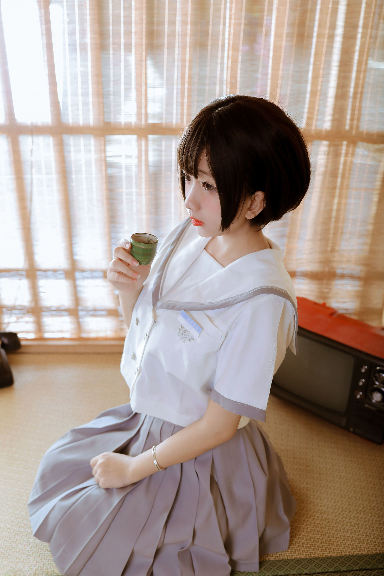 Cosplay Rina Jiao and Japanese style JK