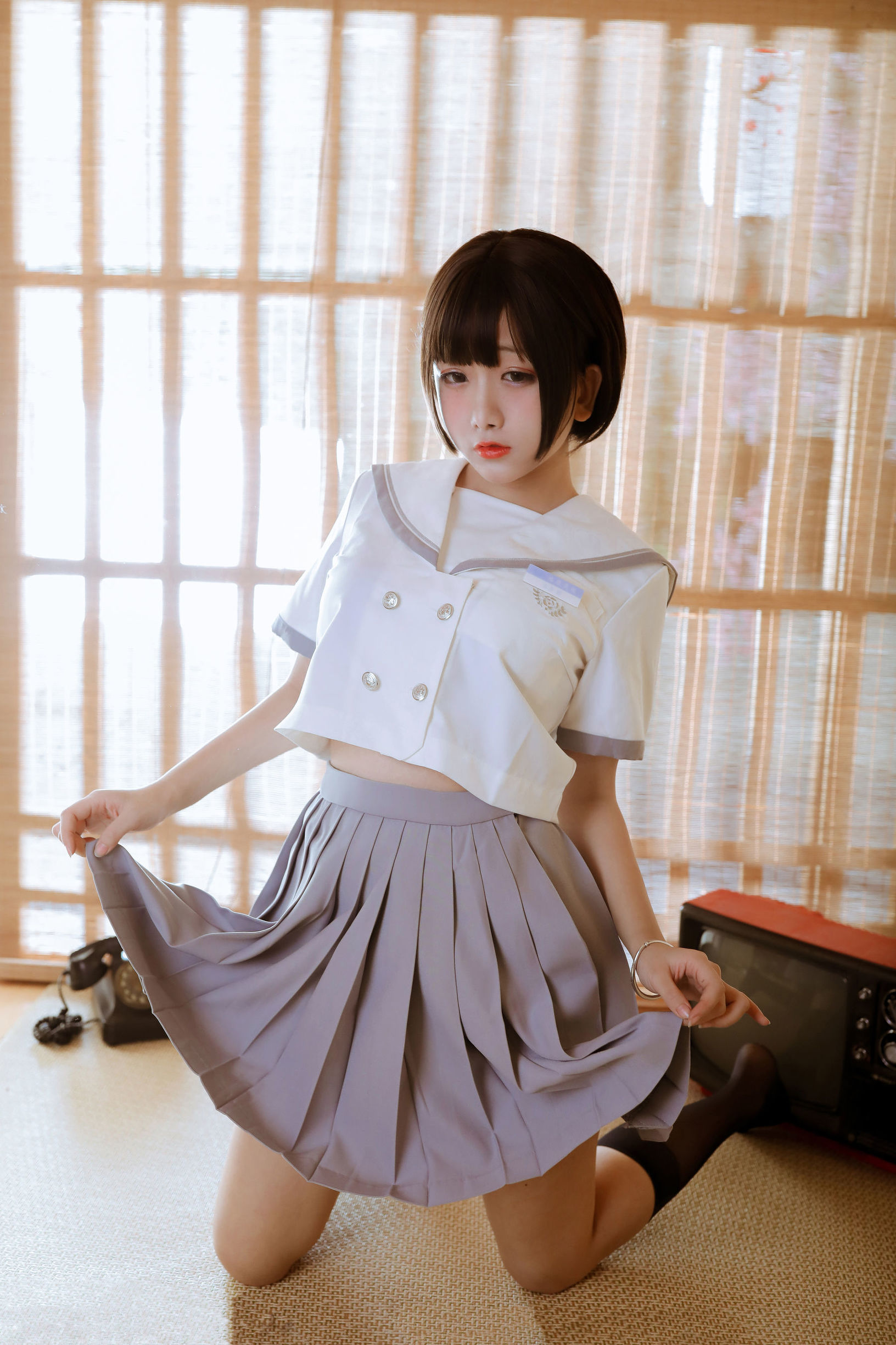 Cosplay Rina Jiao and Japanese style JK