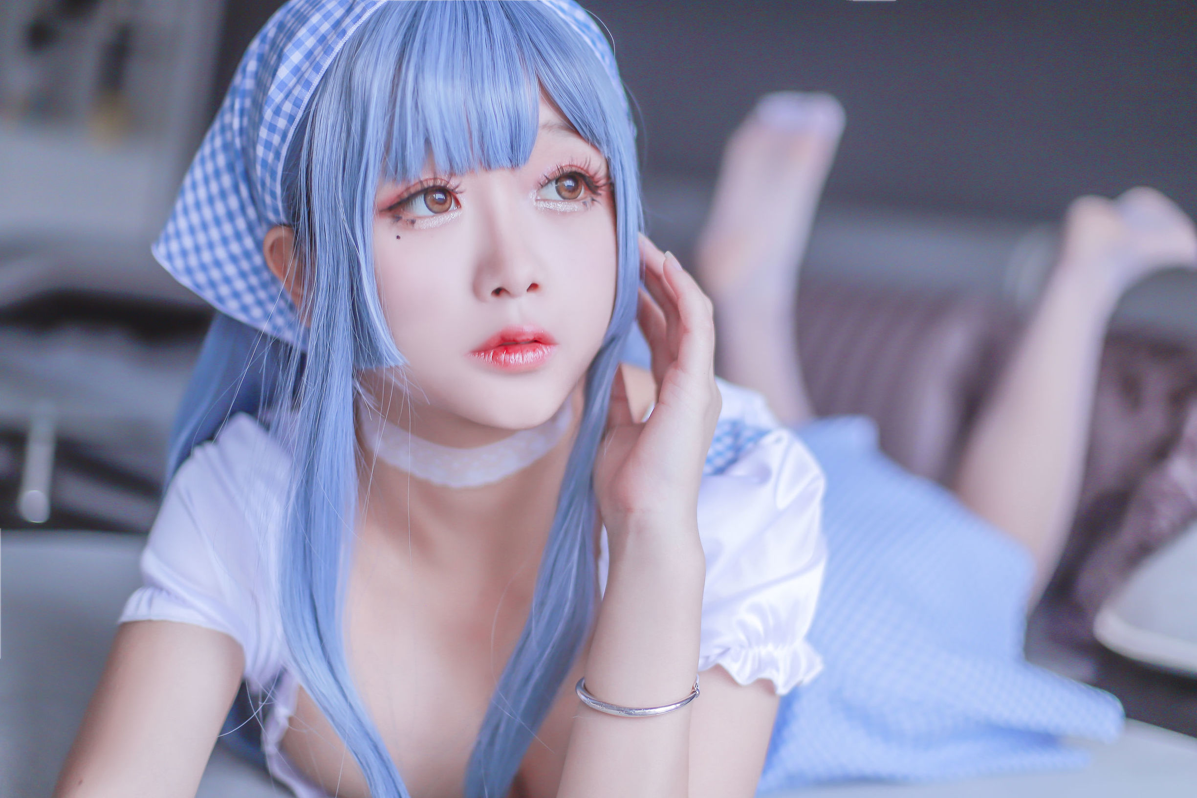 Cosplay Ri Nai Jiao Blue Maid