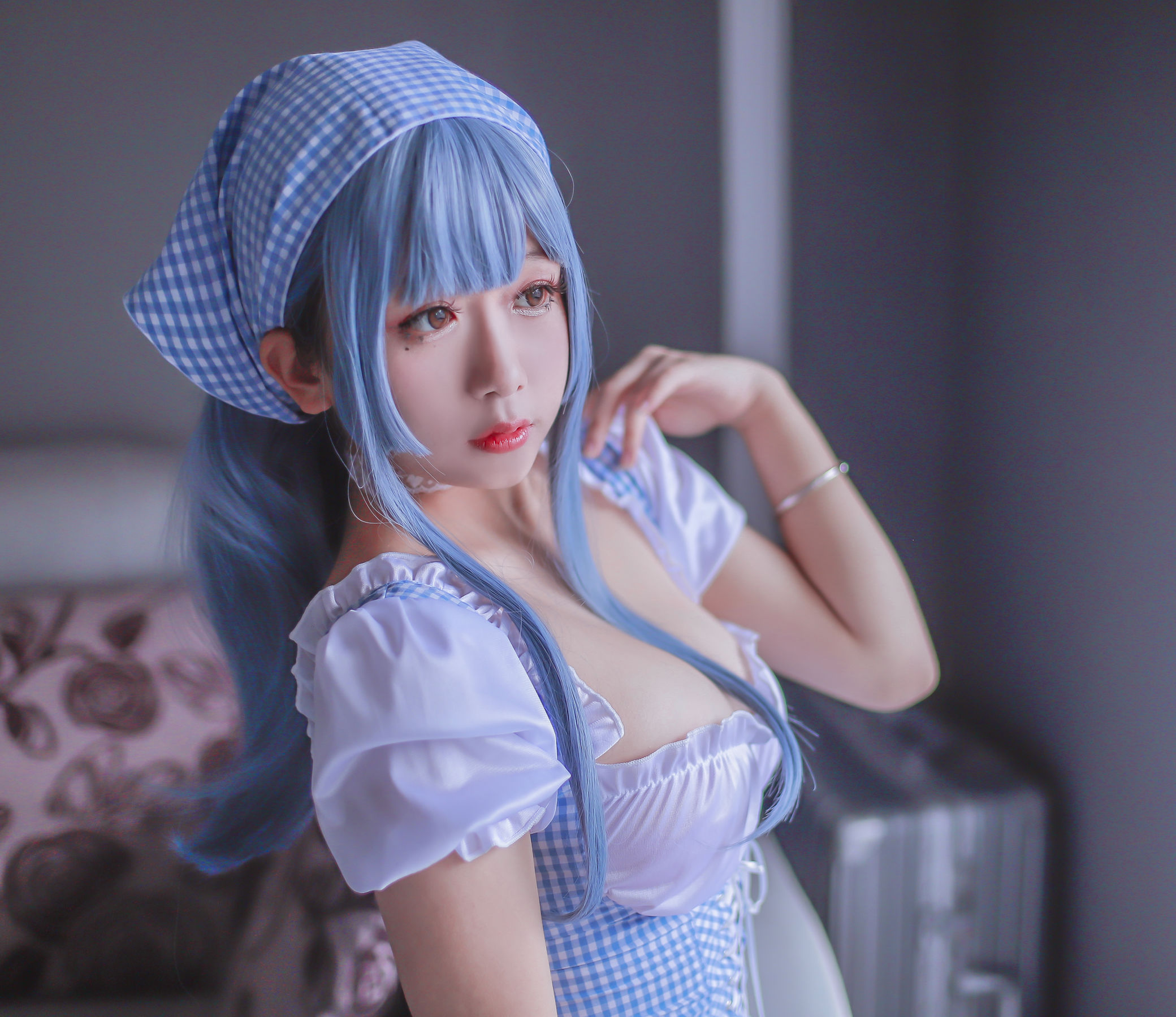 Cosplay Ri Nai Jiao Blue Maid