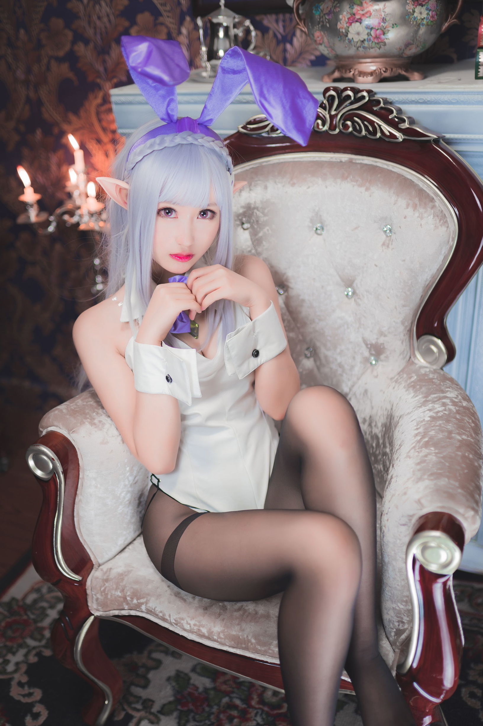 Cosplay Mo Xiao Wu – Emilia Bunny Girl