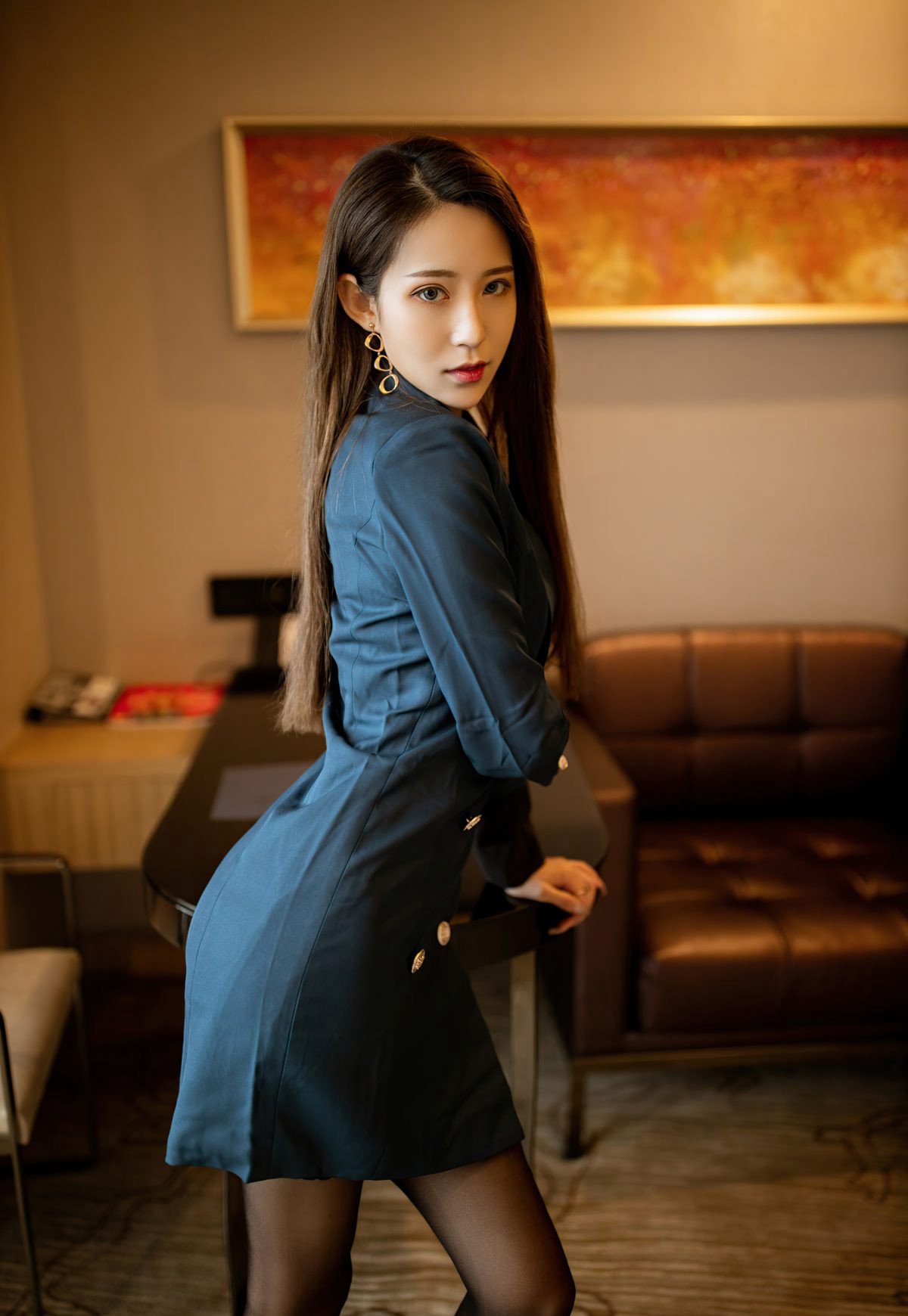 高顏值 2021 周慕汐 Baby 黑絲美腿誘惑內衣性感大奶寫真