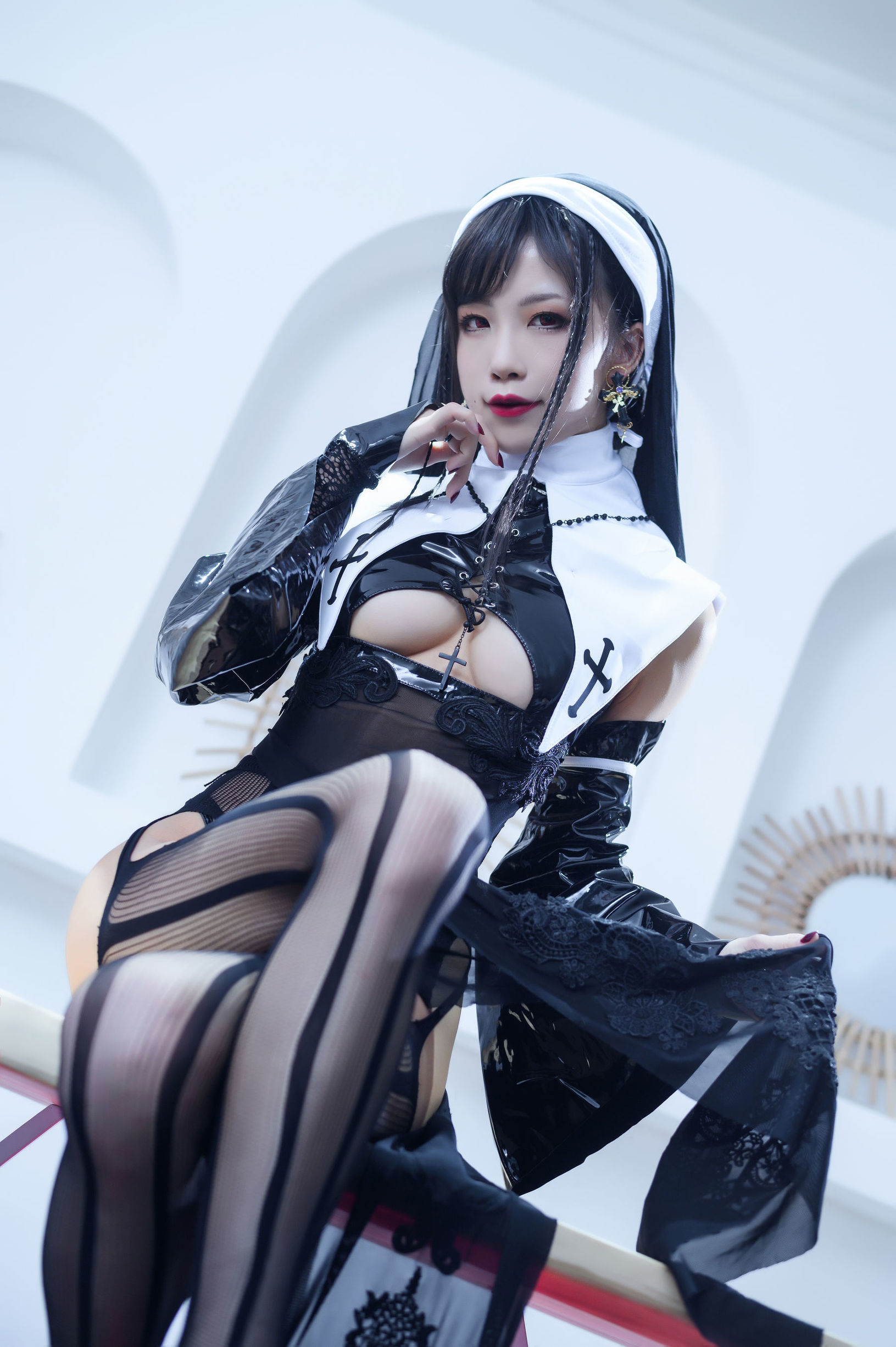코스플레이 사진] 애니 블로거 수먀오 아쿠아 - 수녀