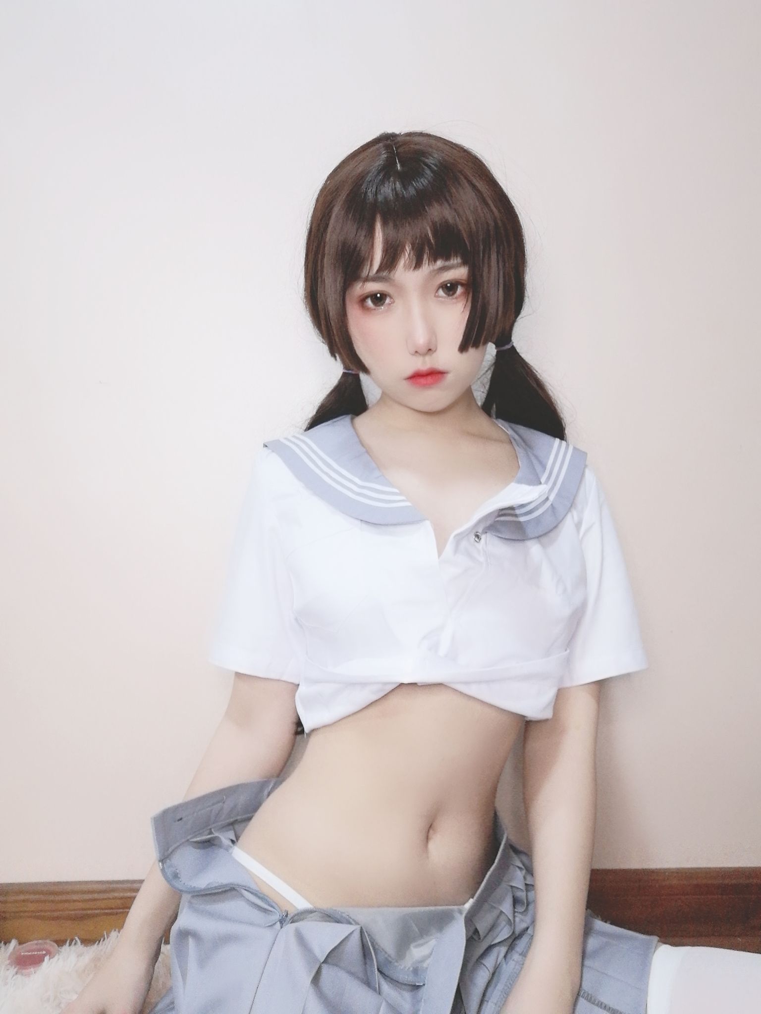 คอสเพลย์ภาพถ่าย] 芋圆侑子SJ_ - 白丝jk