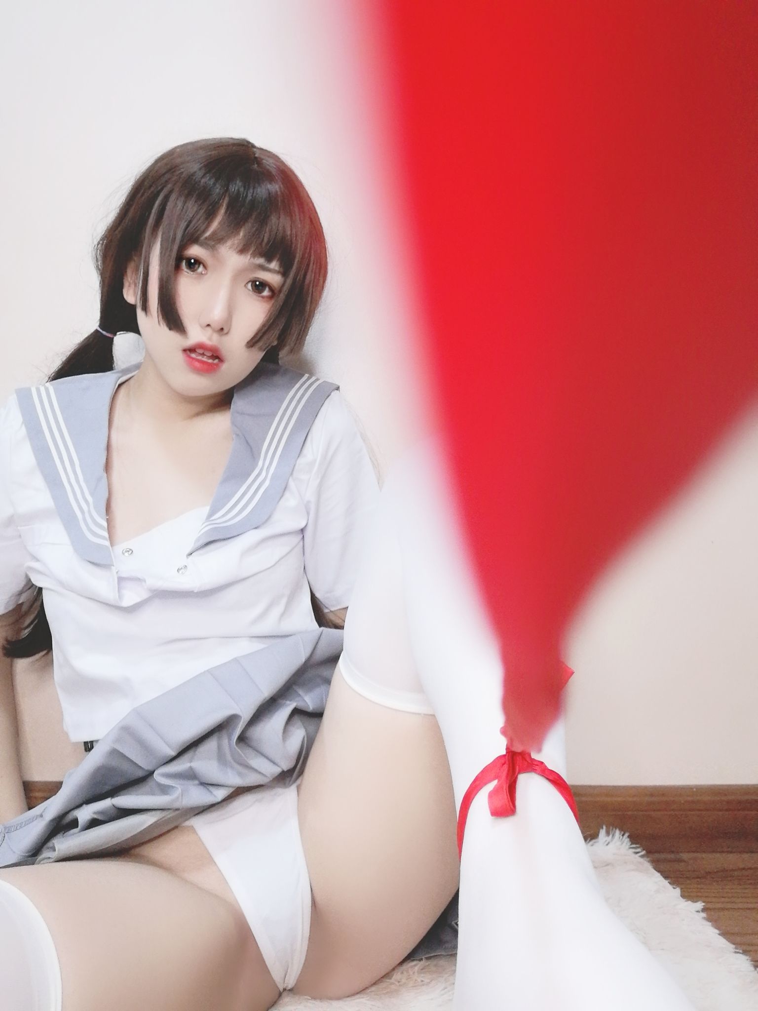 คอสเพลย์ภาพถ่าย] 芋圆侑子SJ_ - 白丝jk