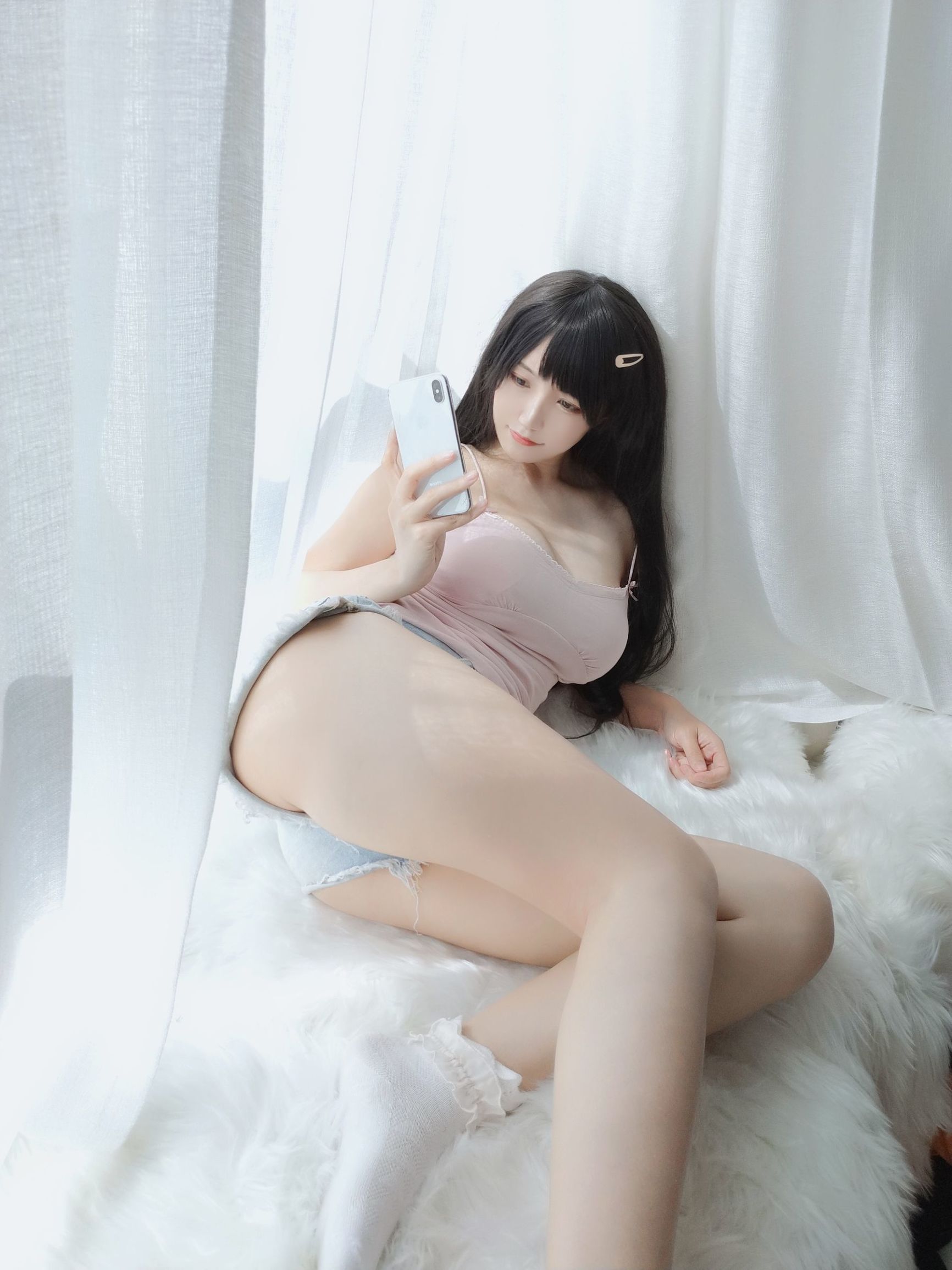 Ảnh Cosplay] Blogger Anime Tiểu Khoang Thiên Đại w - Dây đai màu hồng