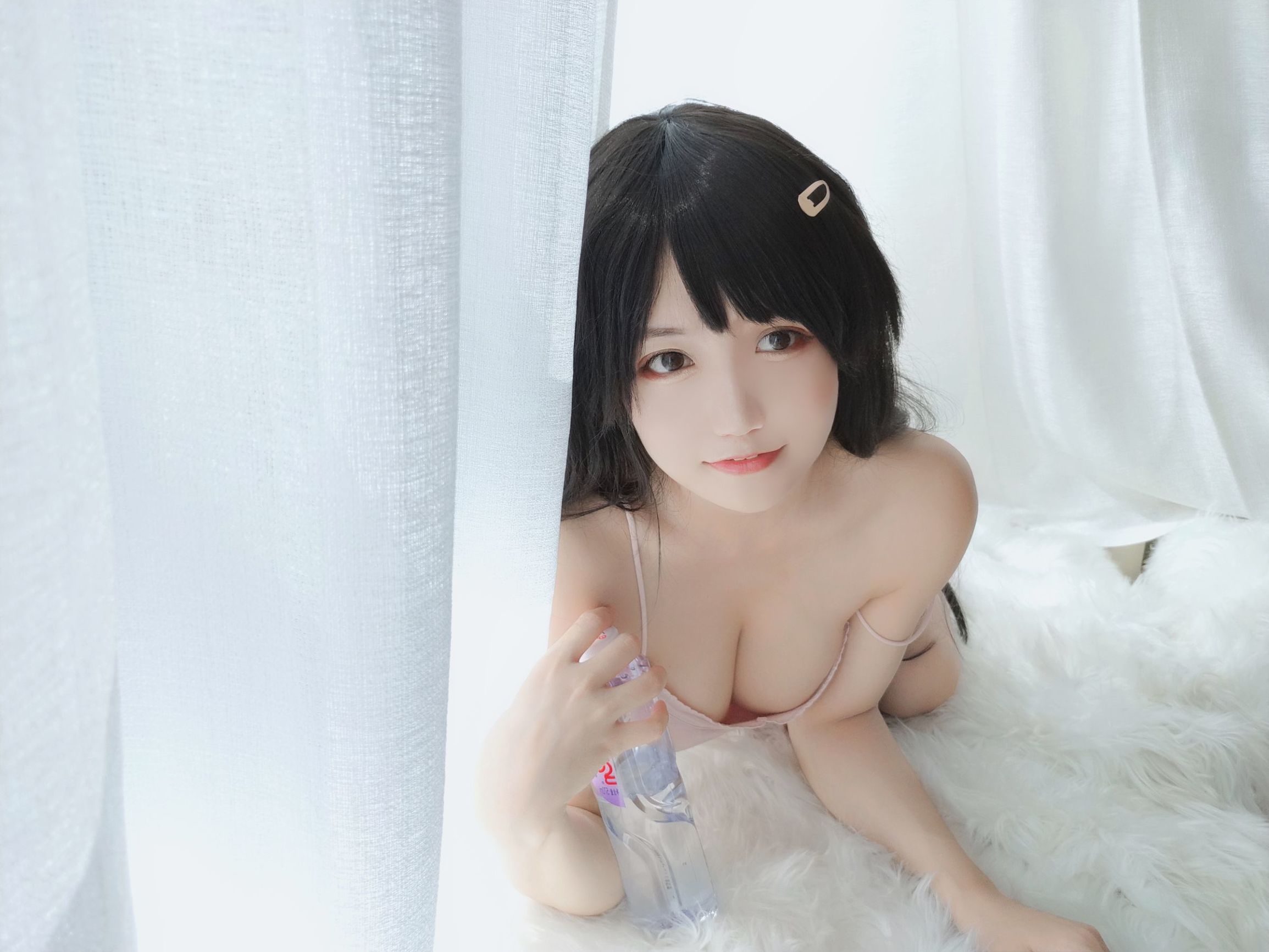 Ảnh Cosplay] Blogger Anime Tiểu Khoang Thiên Đại w - Dây đai màu hồng