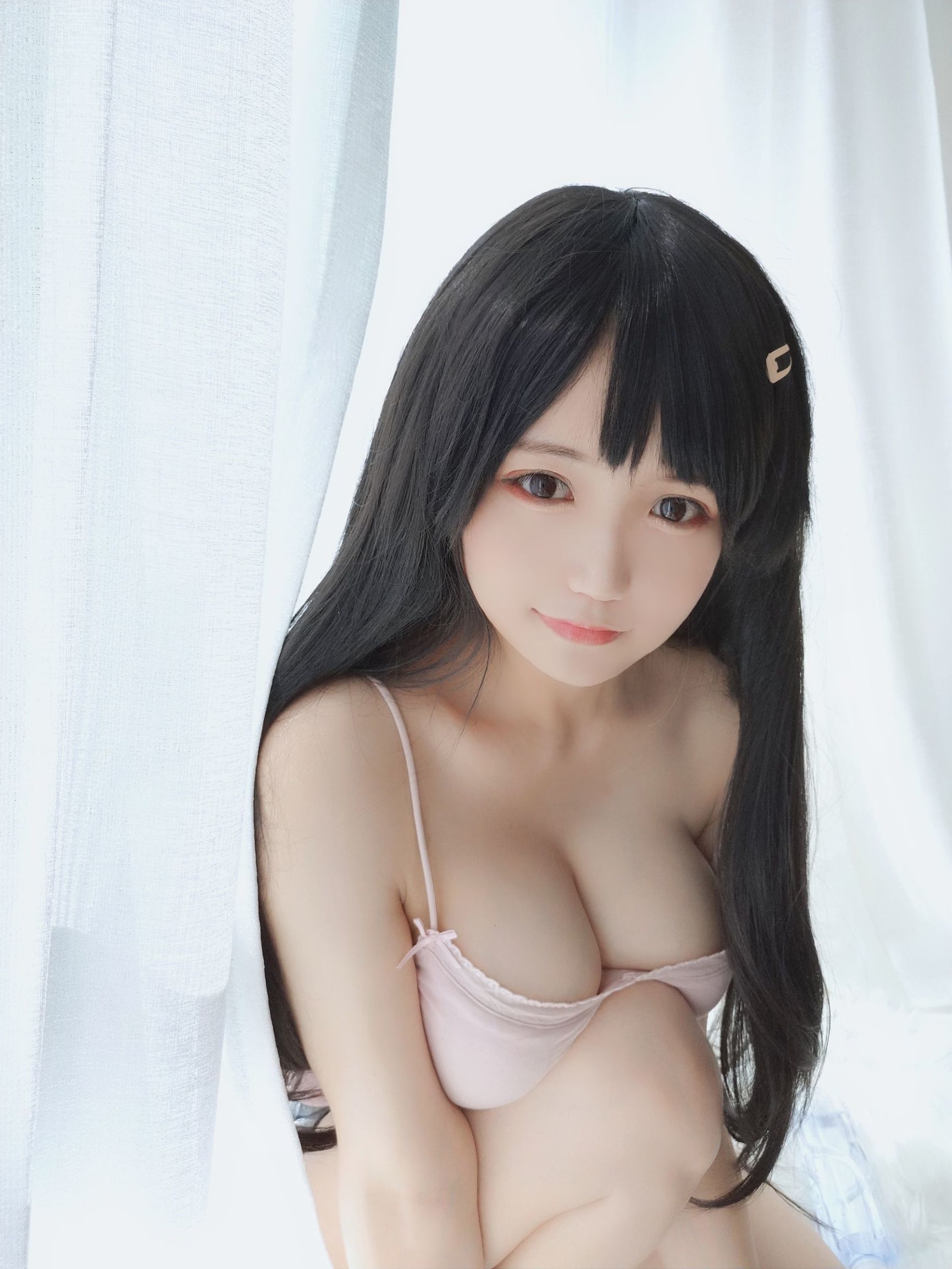Ảnh Cosplay] Blogger Anime Tiểu Khoang Thiên Đại w - Dây đai màu hồng