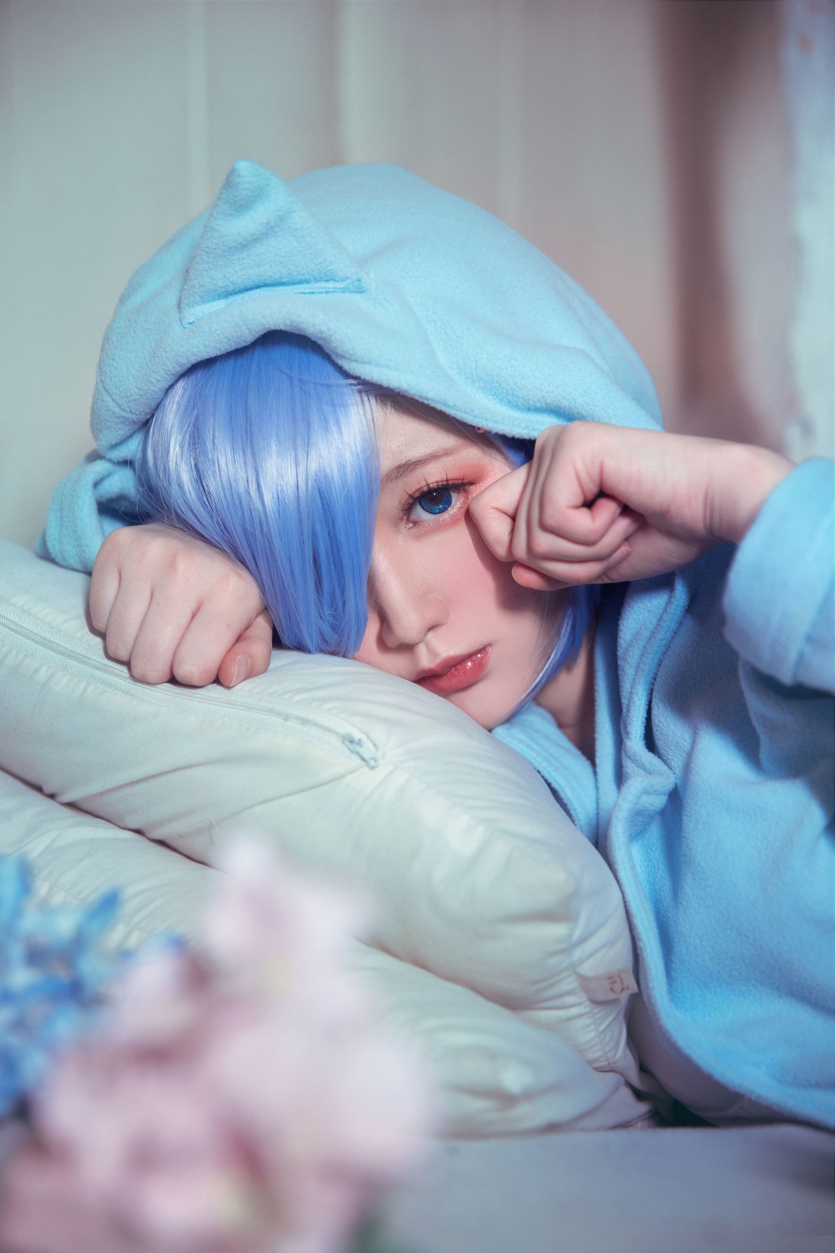 Cosplay寫真] 動漫博主弦音sic - RE從零開始的異世界生活 蕾姆貓咪睡衣