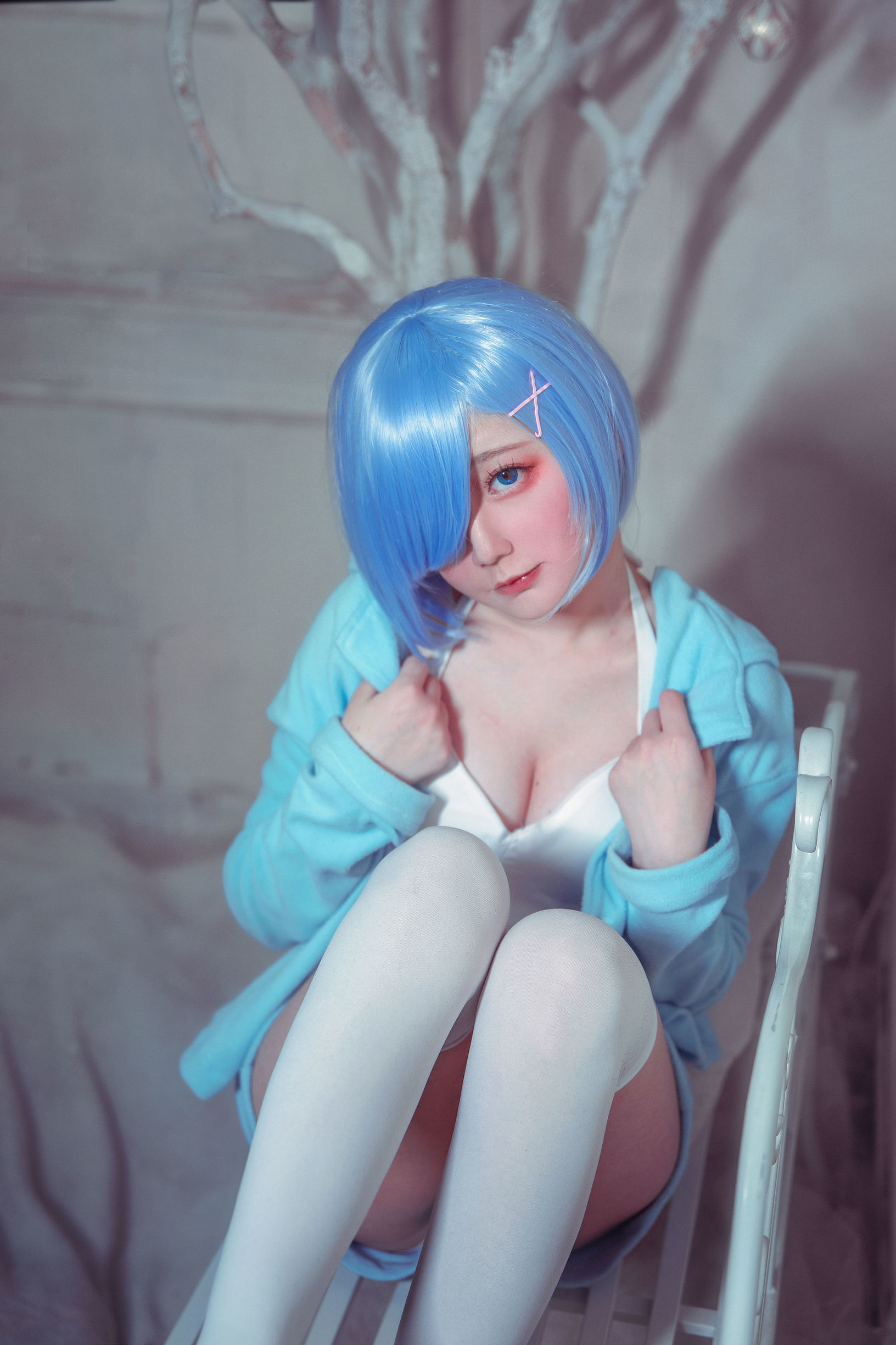 Cosplay寫真] 動漫博主弦音sic - RE從零開始的異世界生活 蕾姆貓咪睡衣