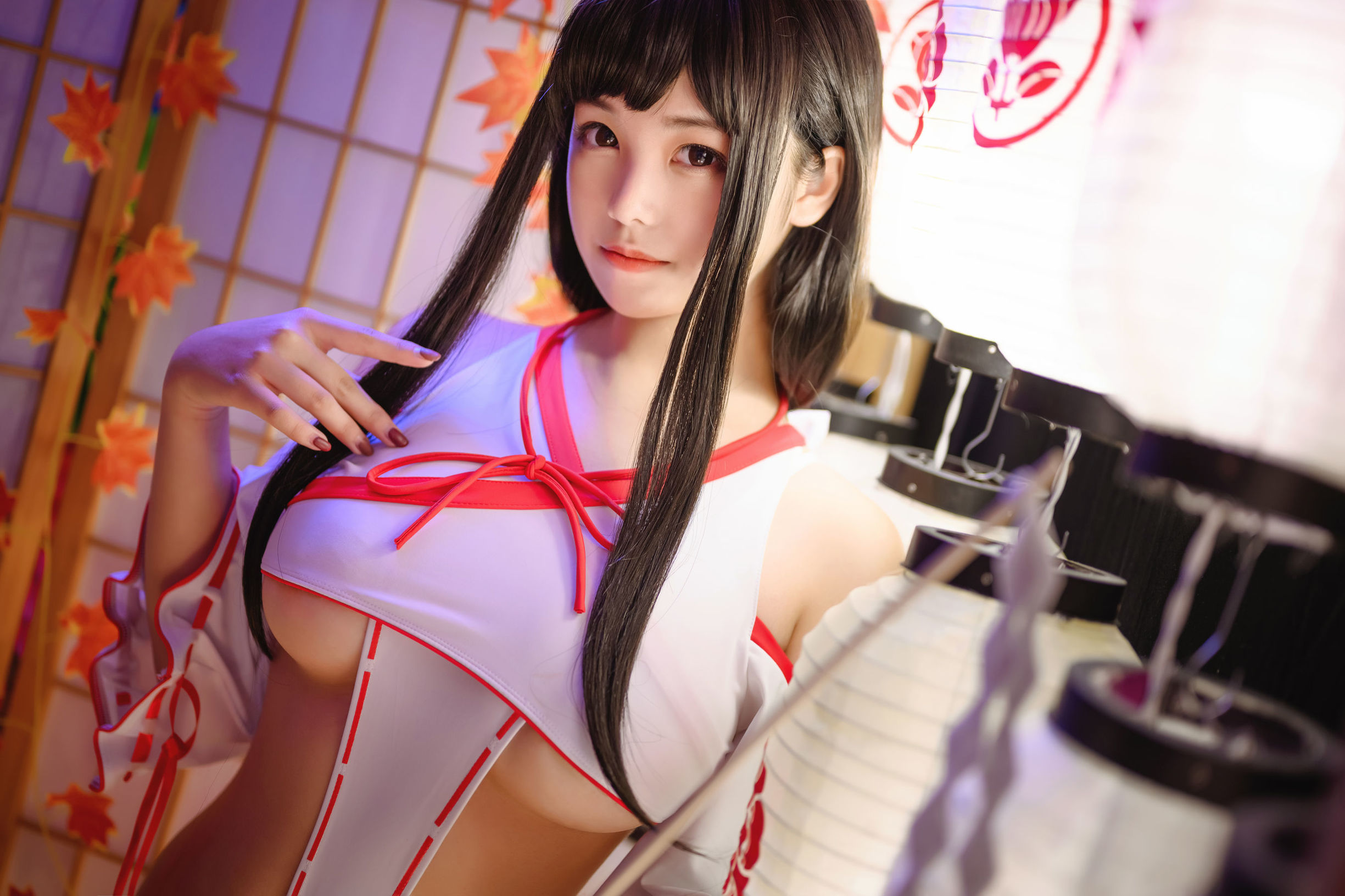Cosplay Ảnh] Hệ Moe Cô Chị Honey Juice Cat Qiu - Miko
