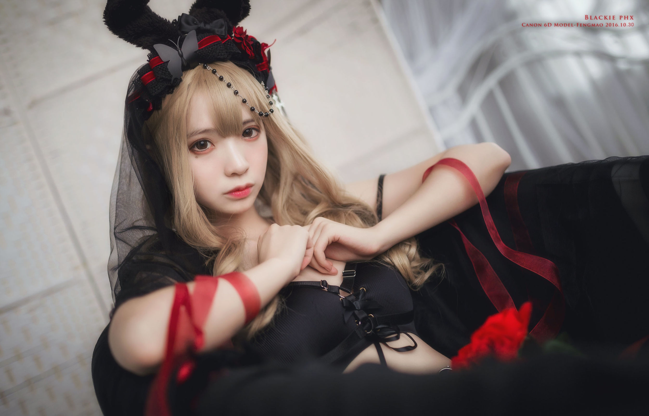コスプレ写真] フェンマオSS - 黒薔薇